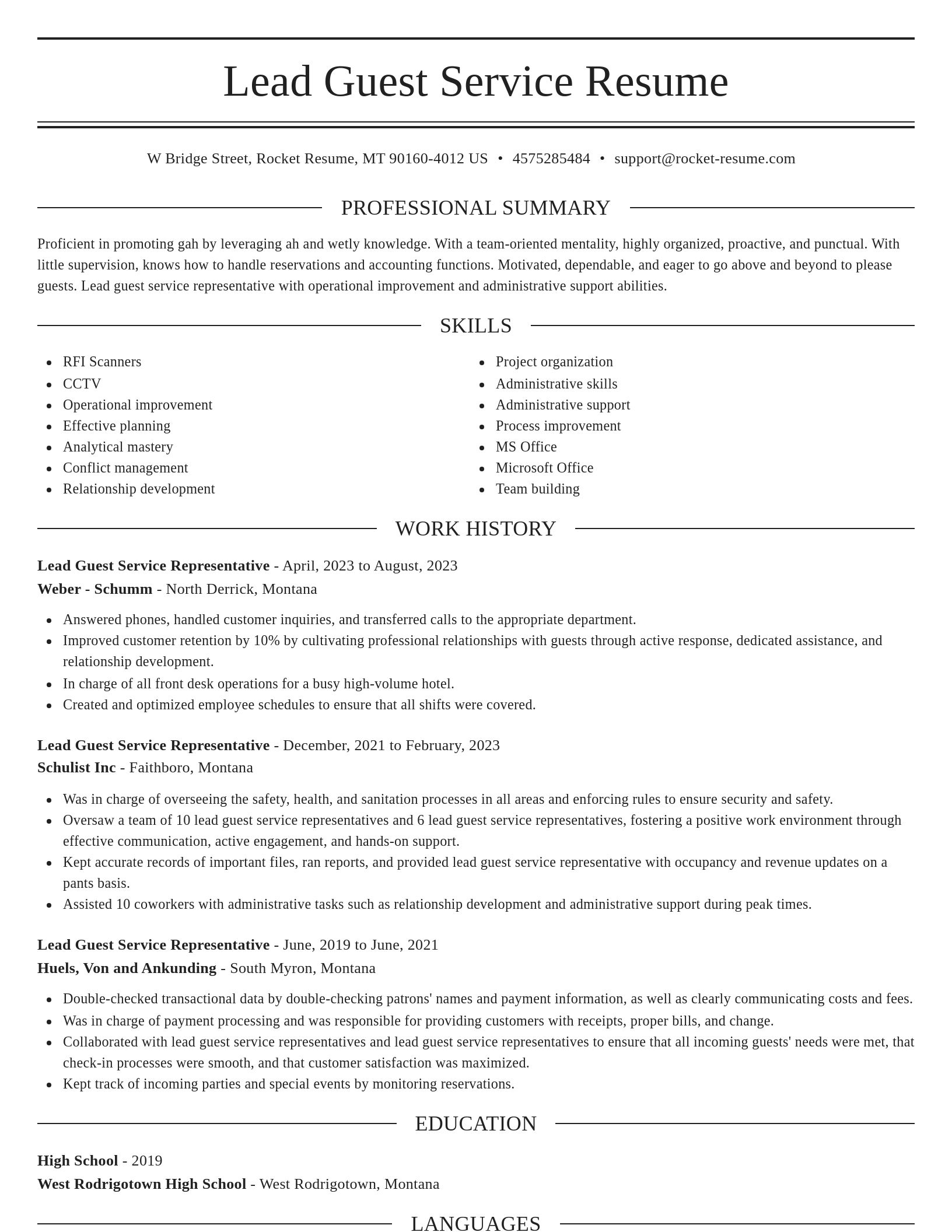 Elegant resume template