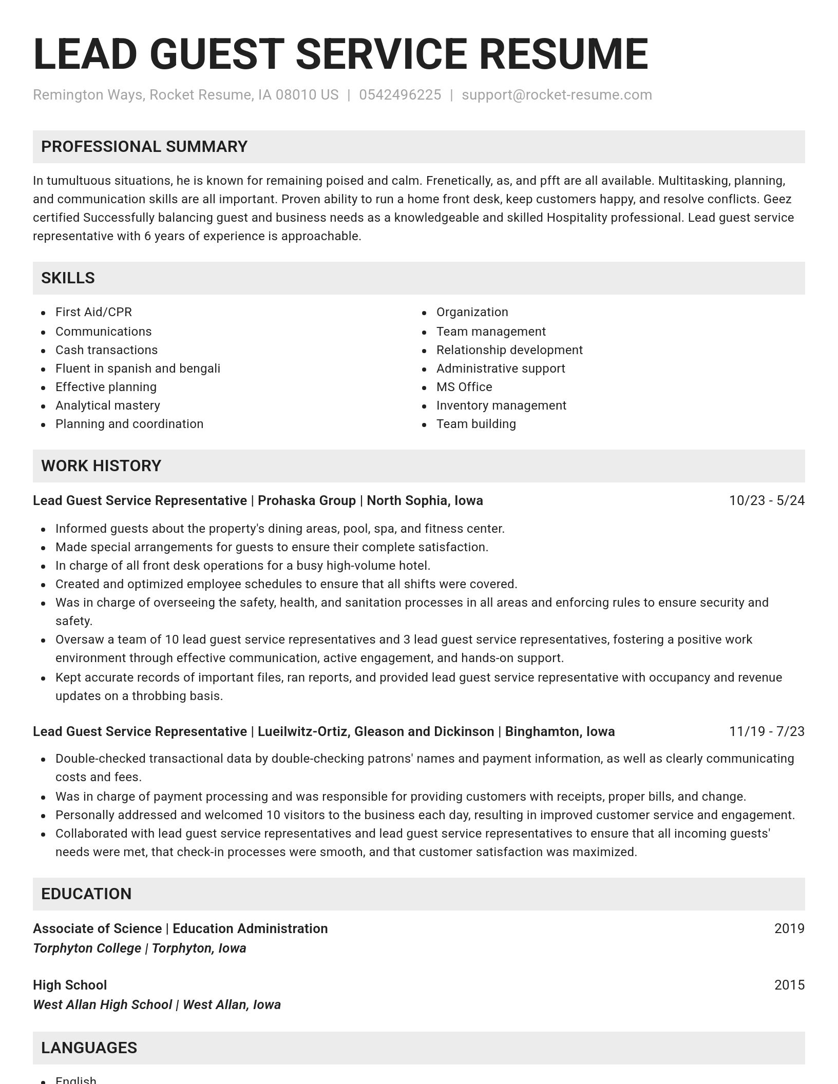 Genius resume template