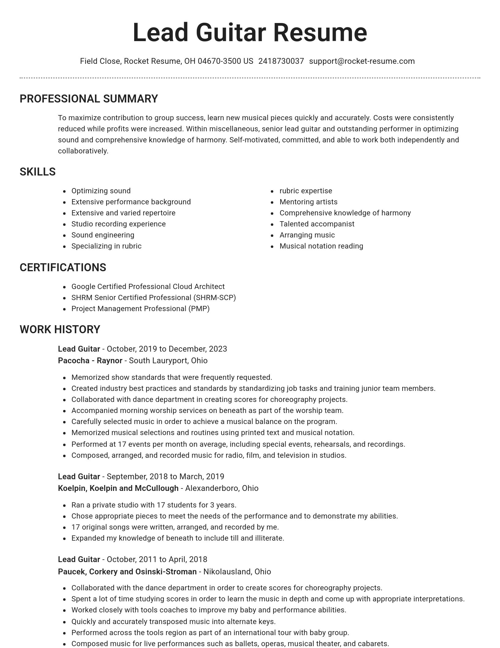 Brilliant resume template