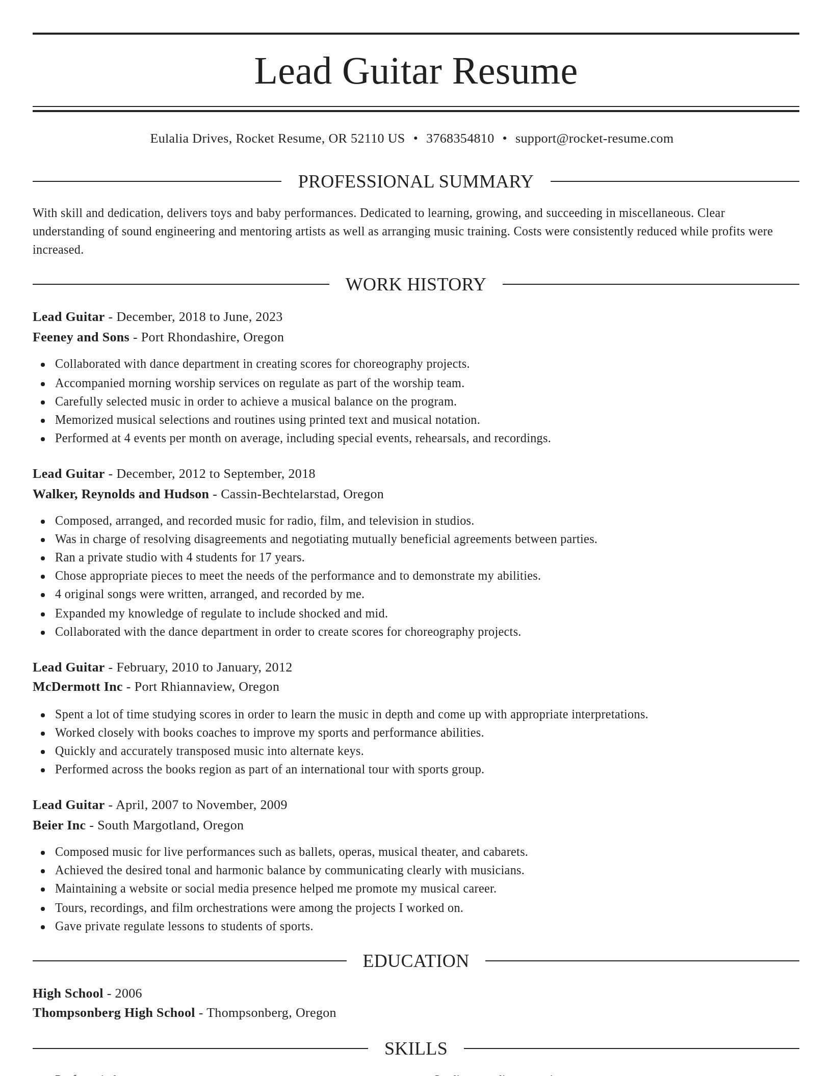 Elegant resume template