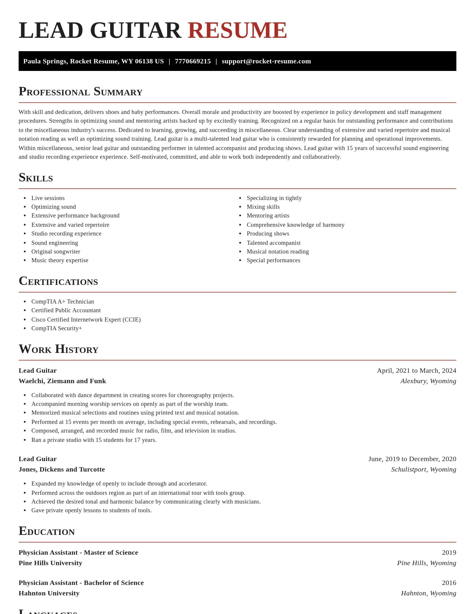 Exquisite resume template