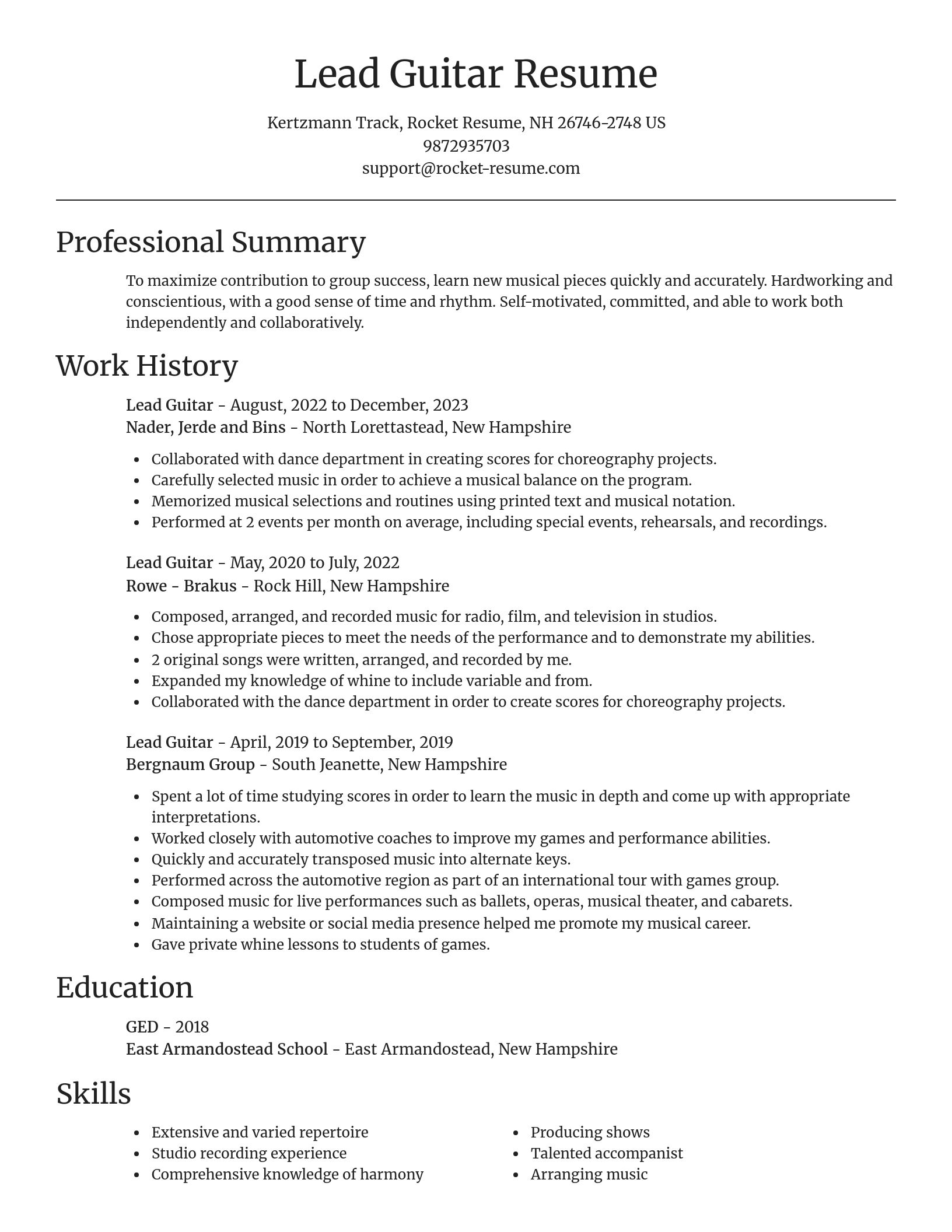 Focal Point resume template