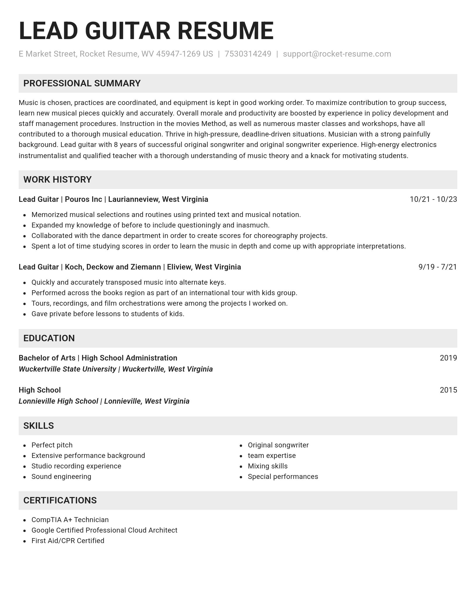 Genius resume template