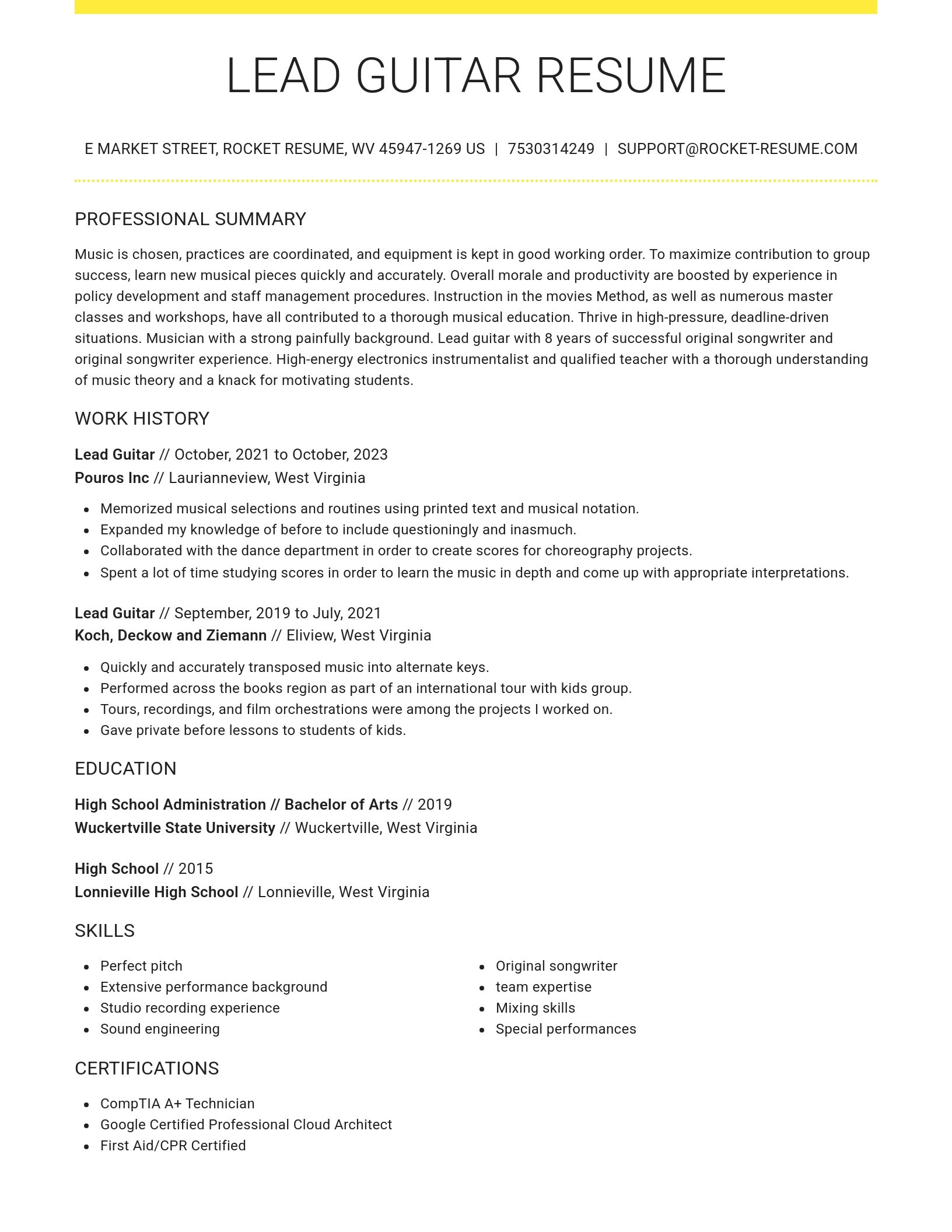 Grand resume template