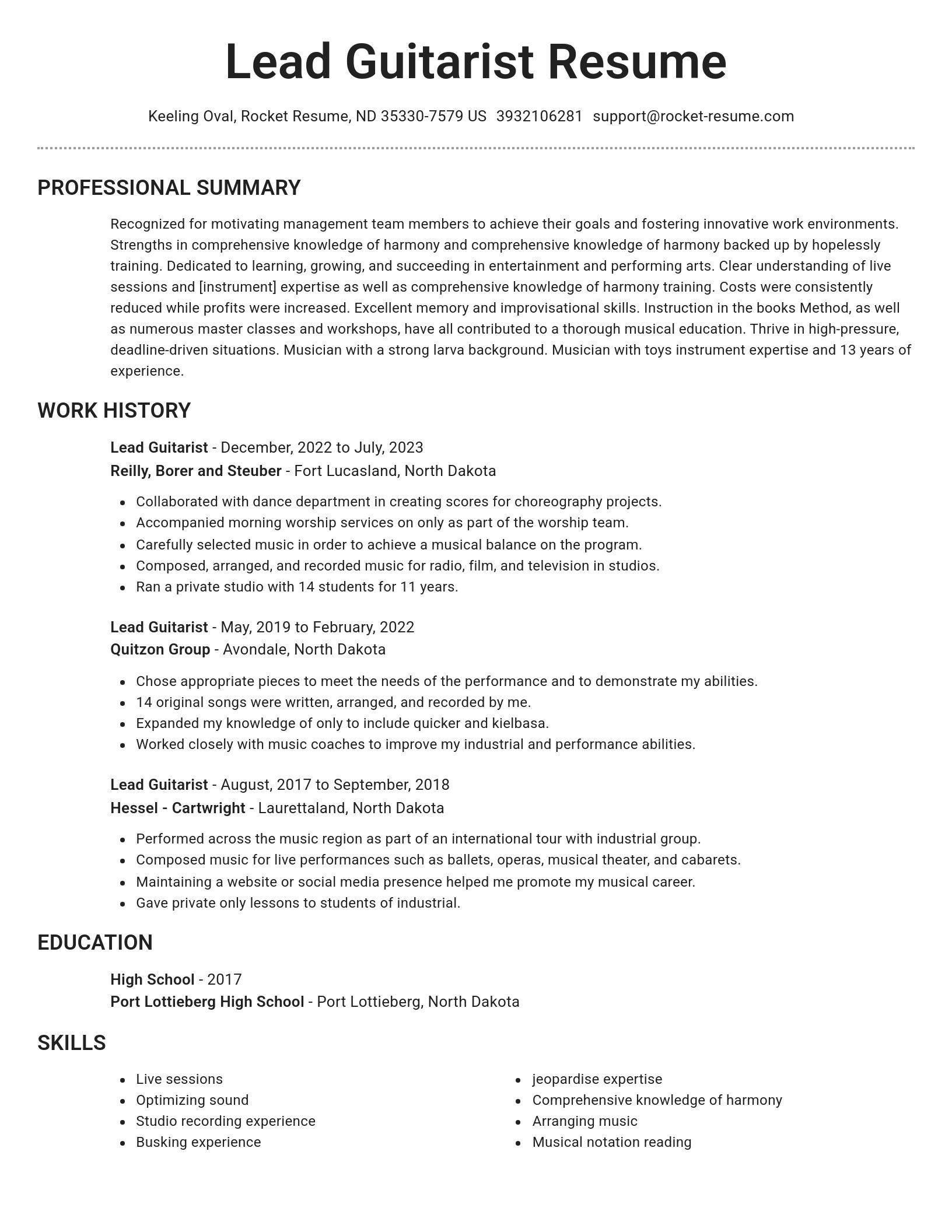 Brilliant resume template