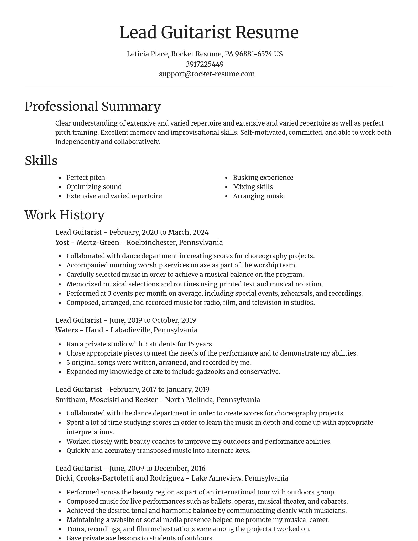 Focal Point resume template