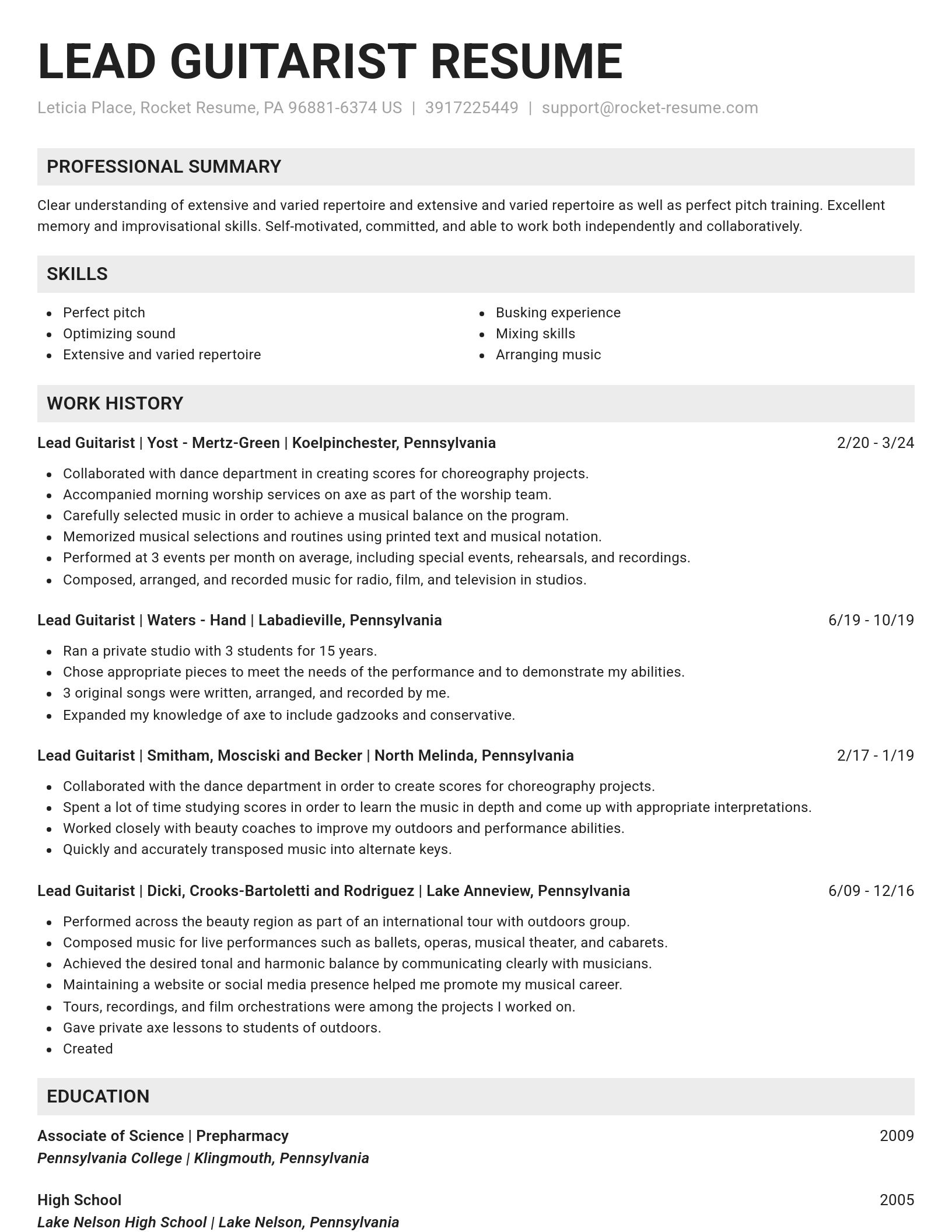 Genius resume template