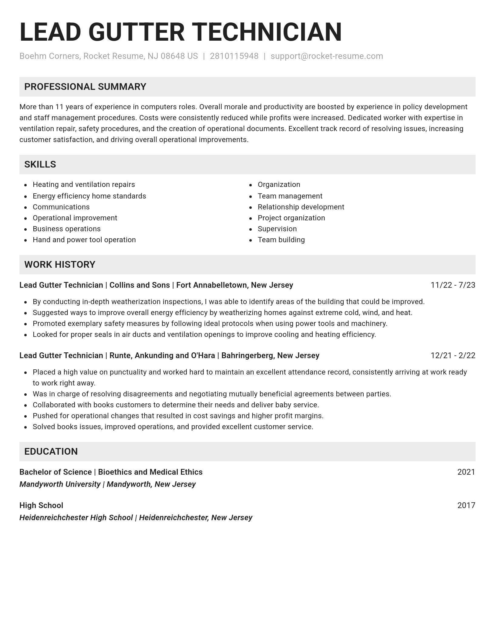 Genius resume template