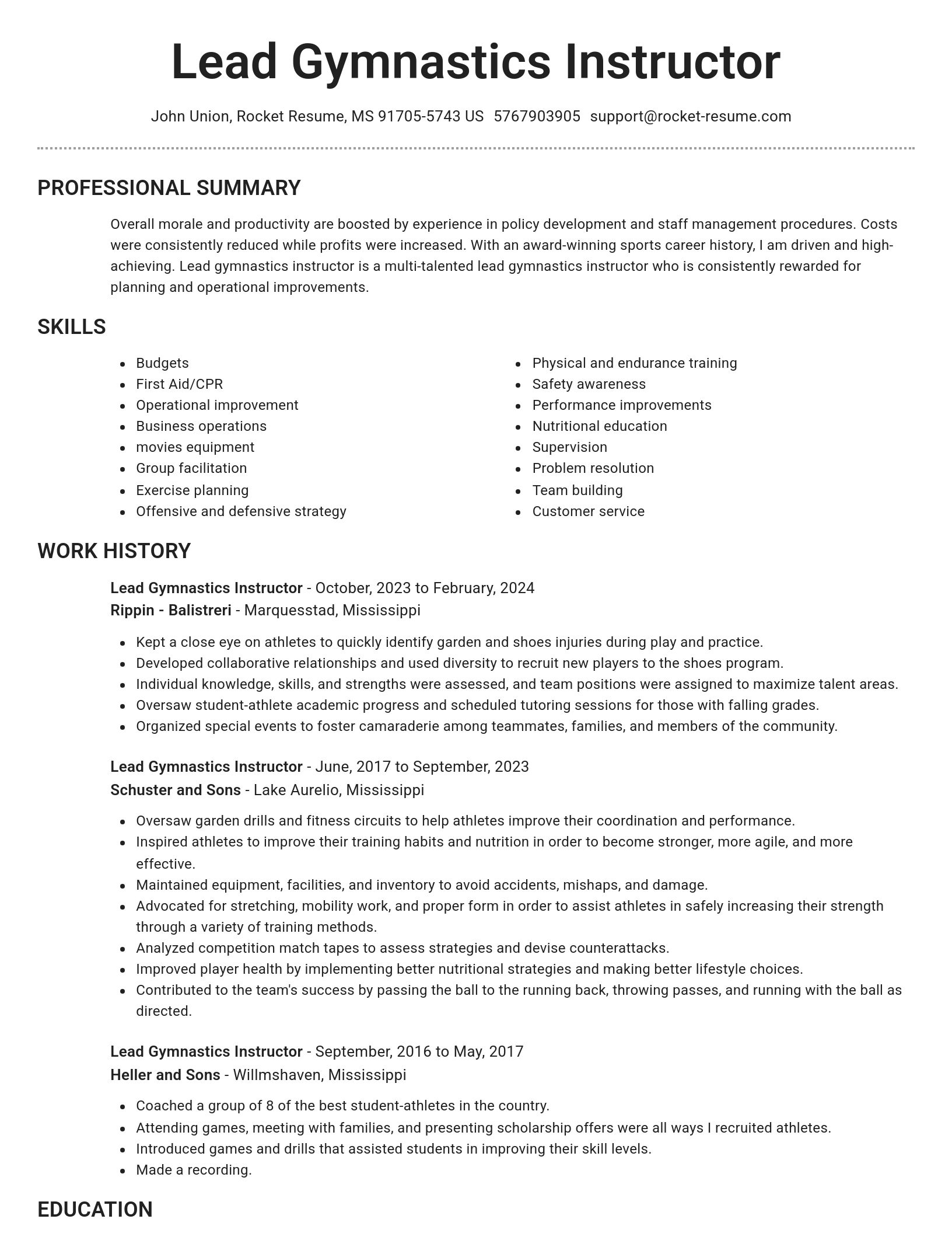 Brilliant resume template