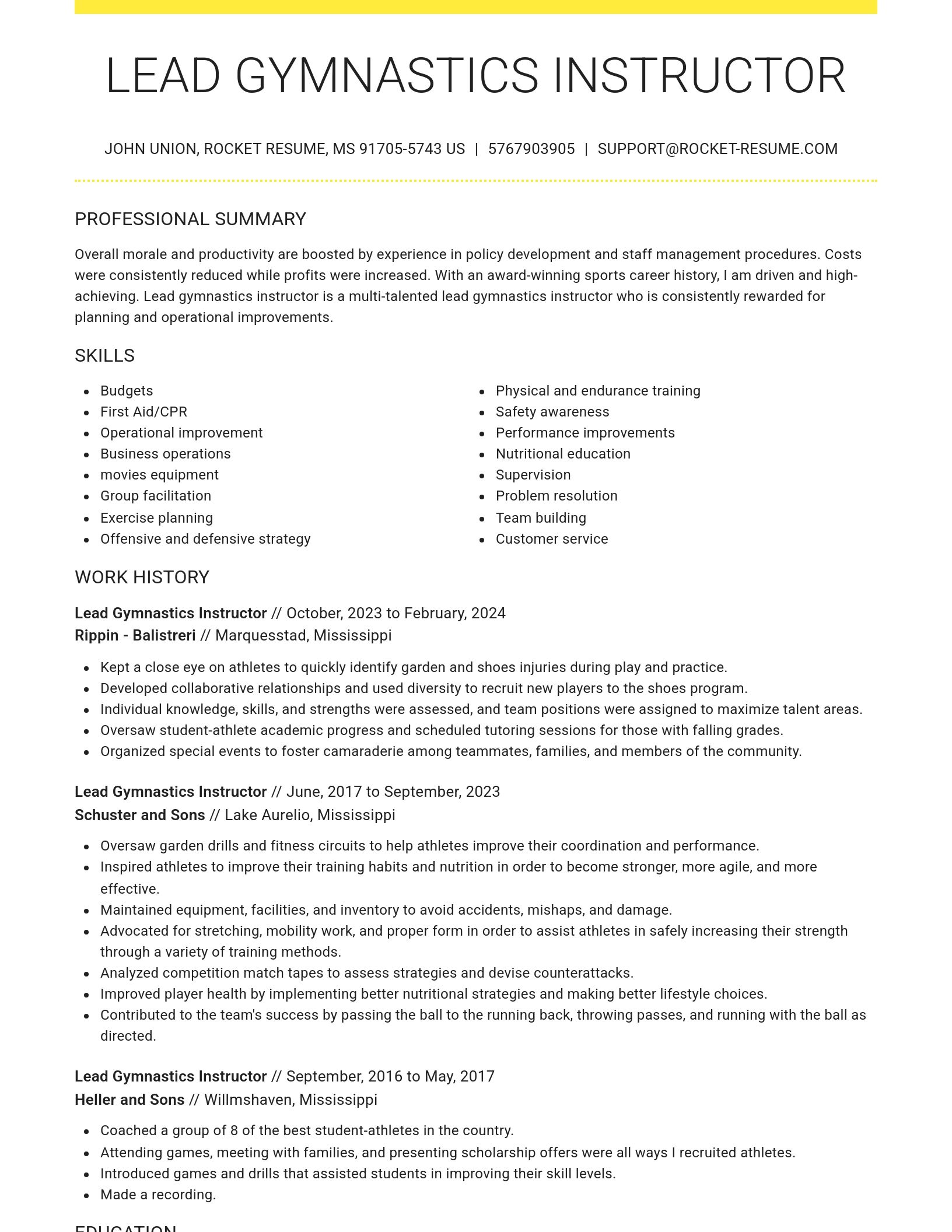 Grand resume template