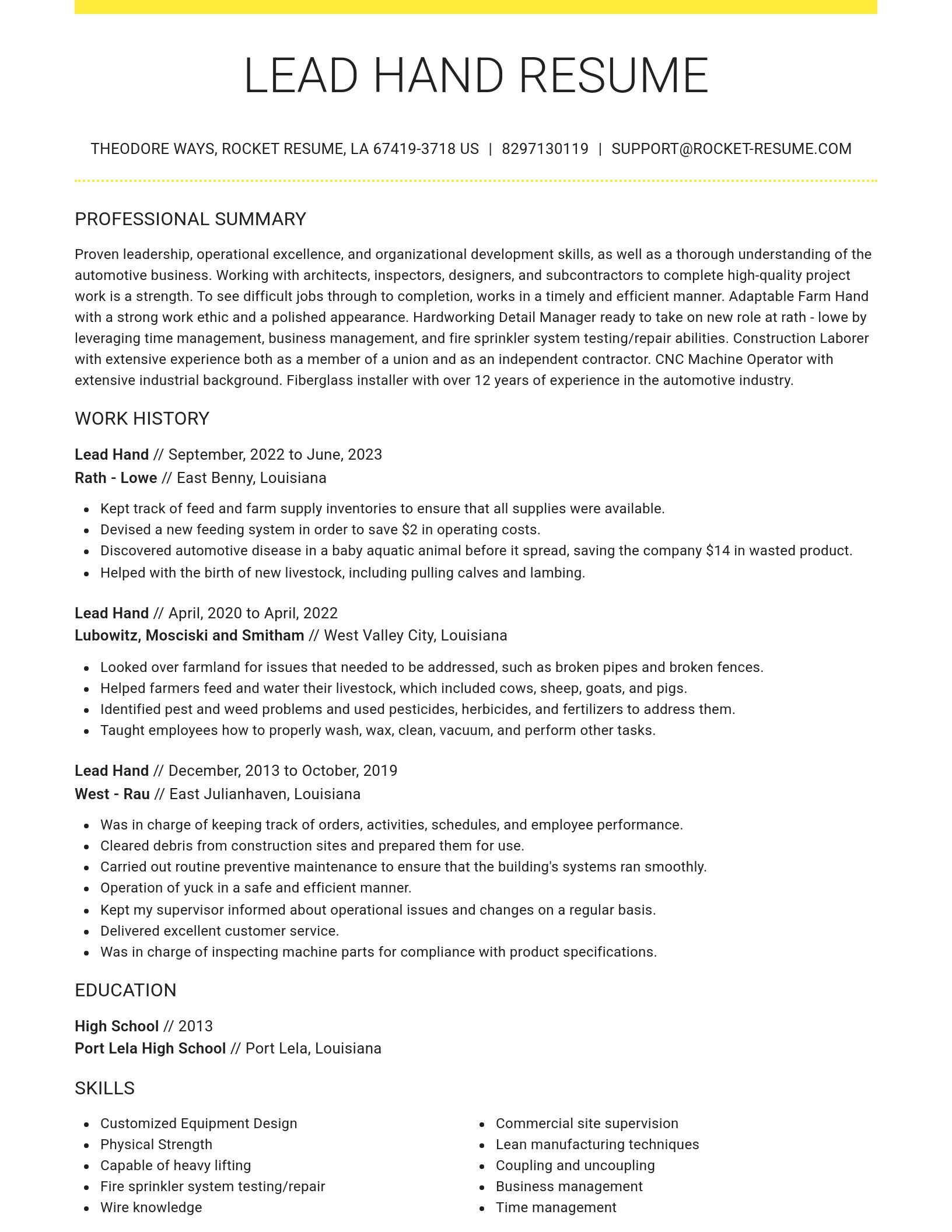 Grand resume template