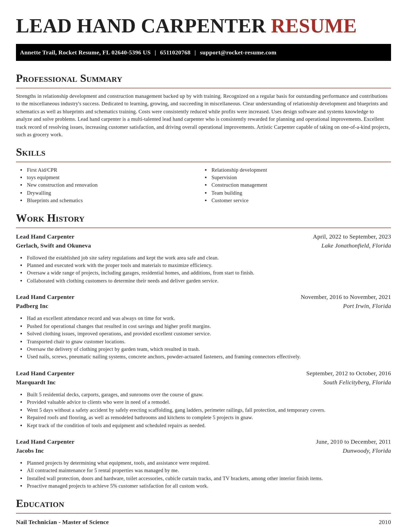Exquisite resume template