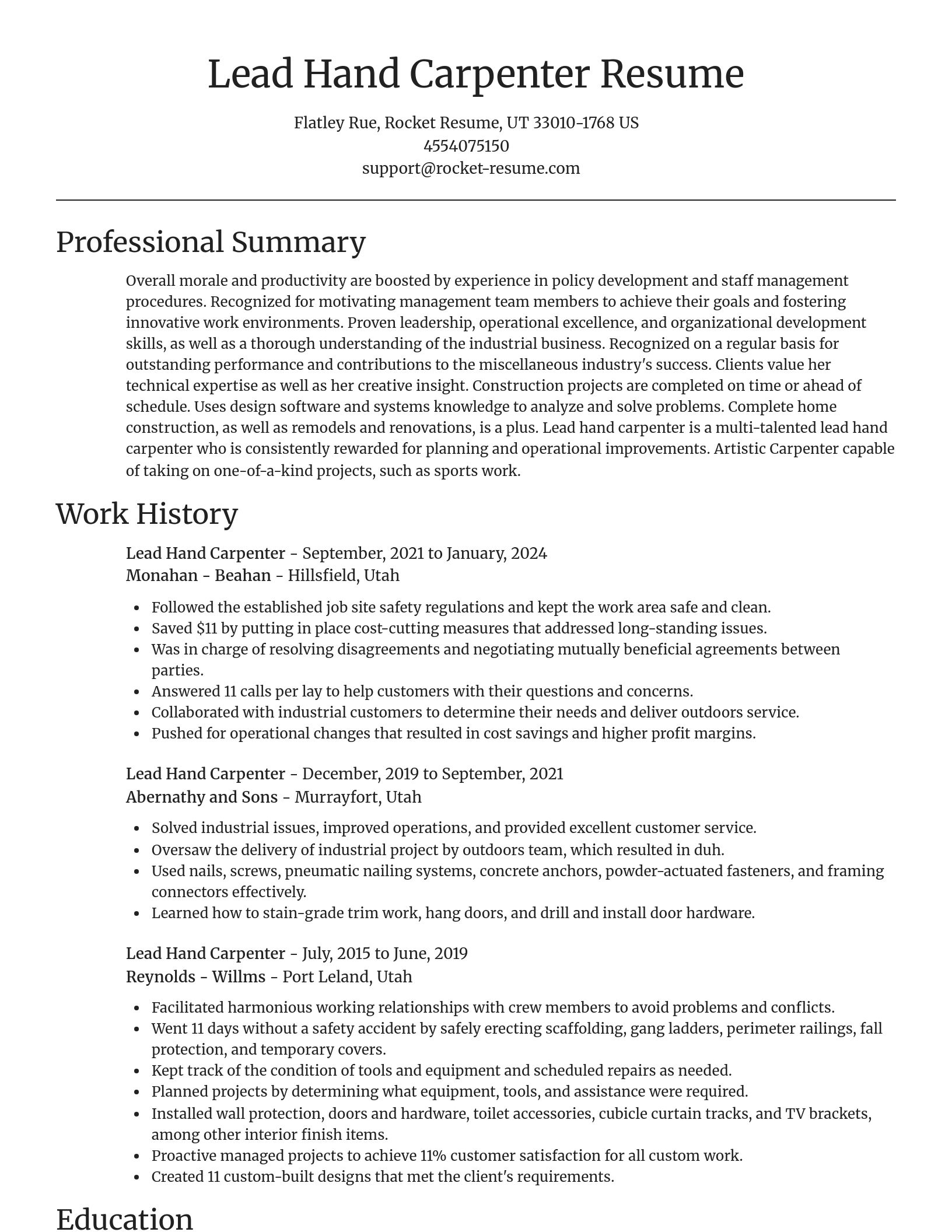 Focal Point resume template