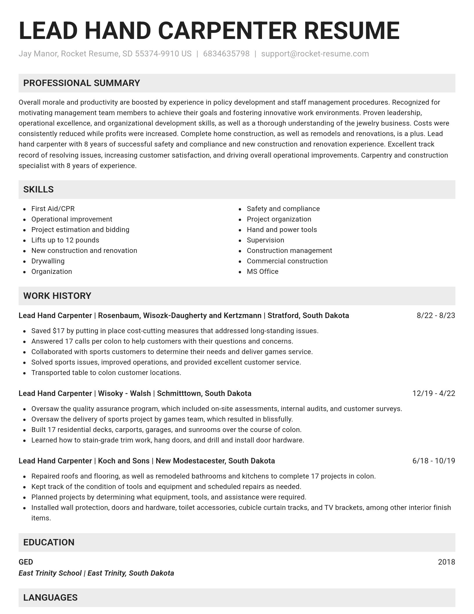 Genius resume template
