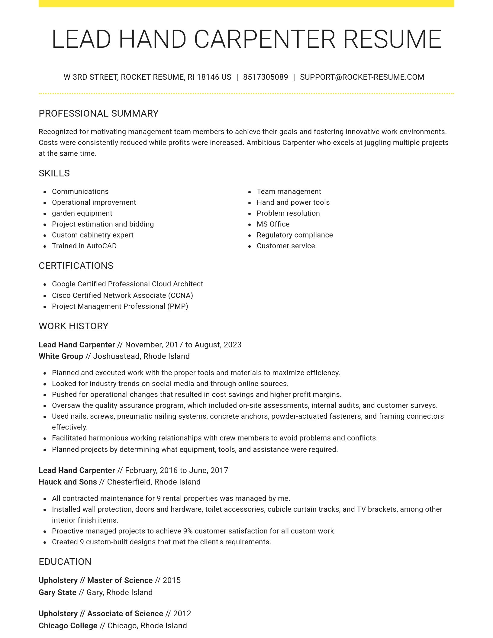 Grand resume template