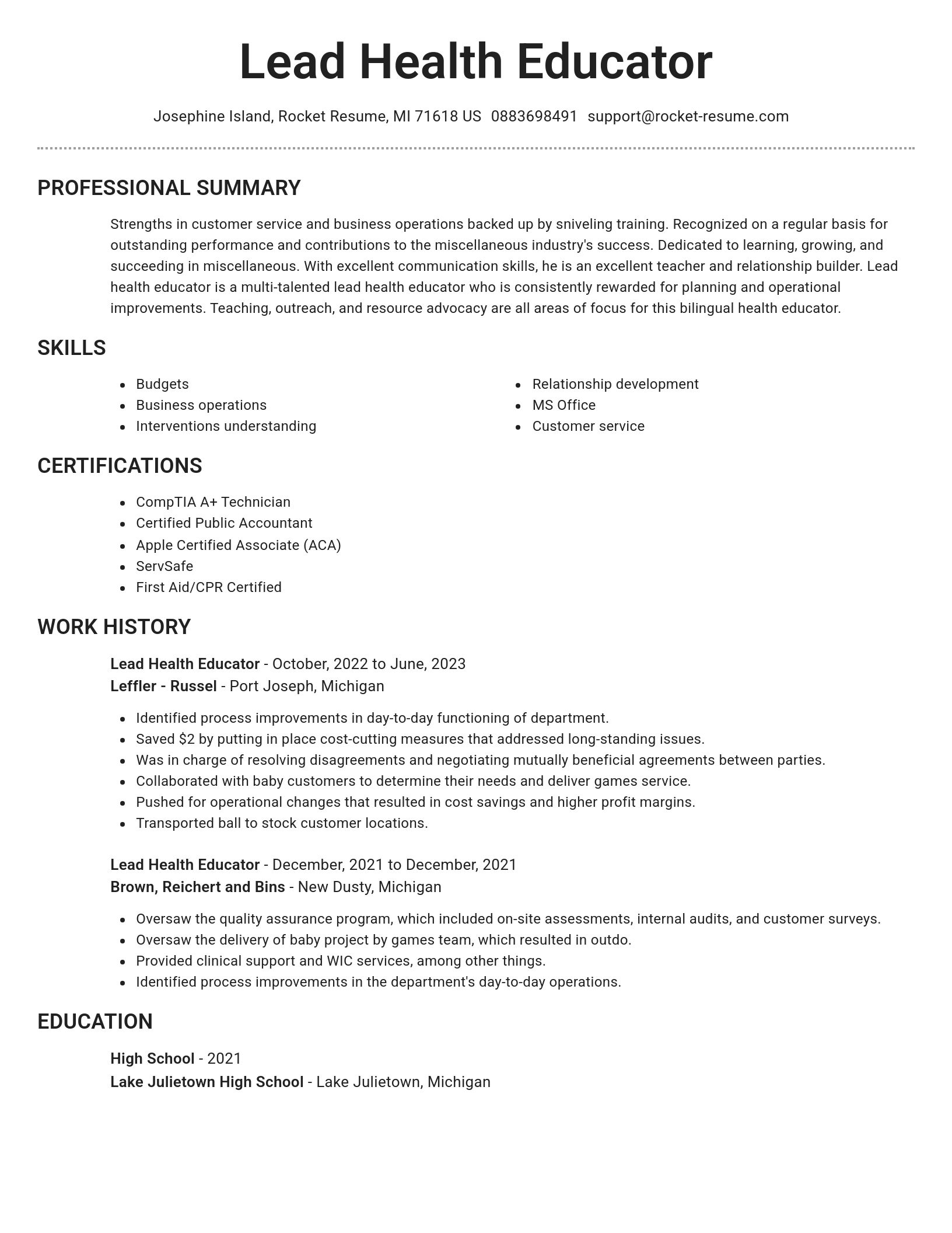 Brilliant resume template