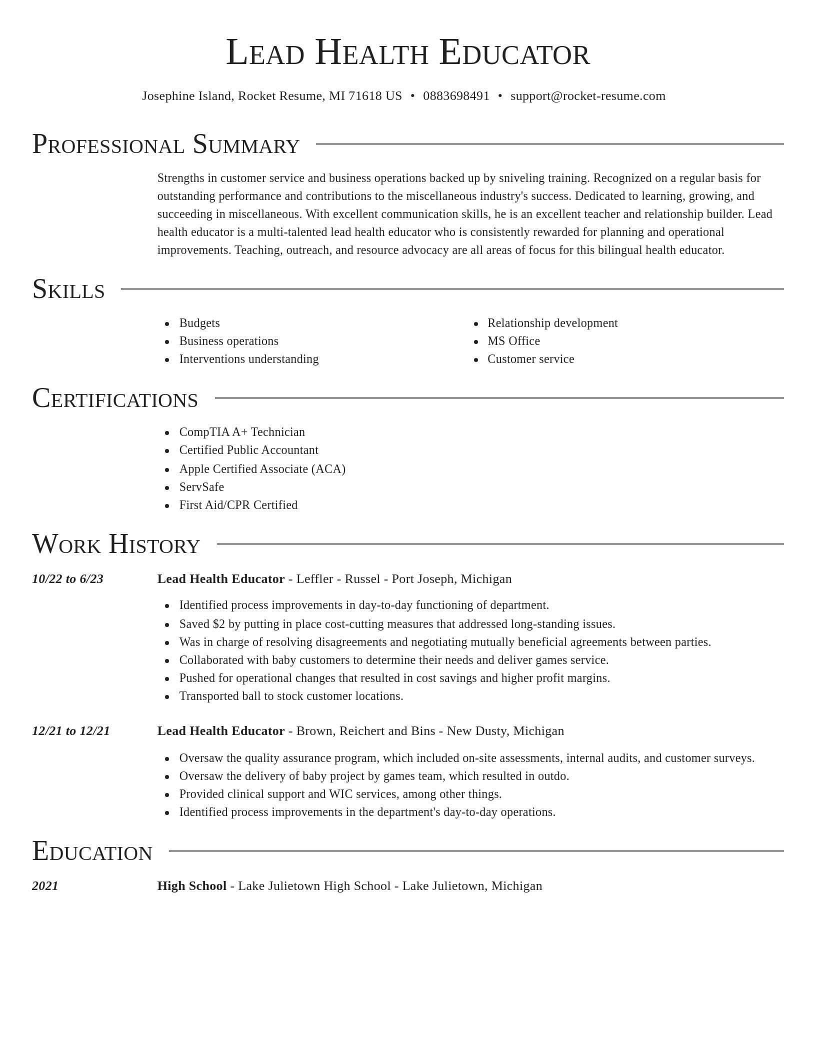 Director resume template