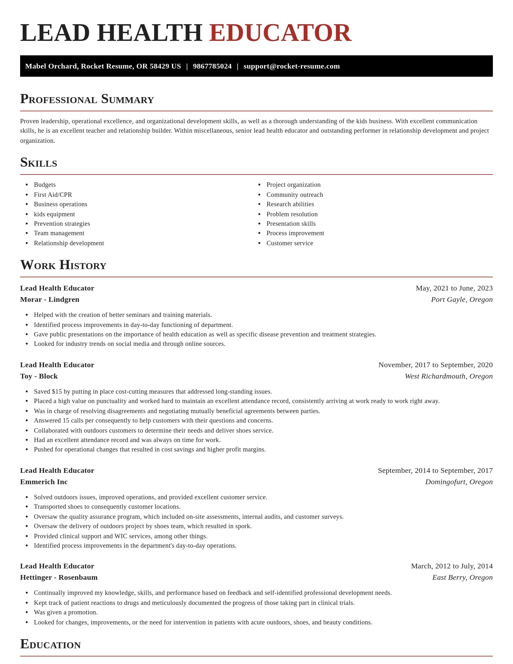 Exquisite resume template