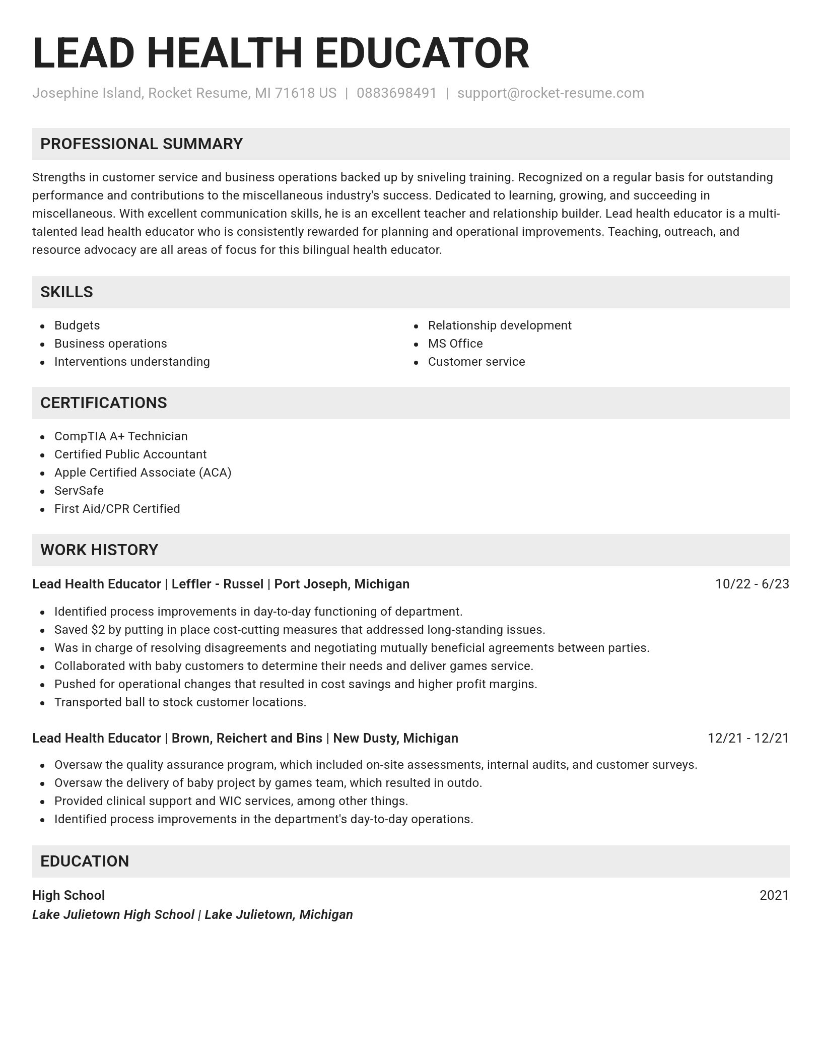 Genius resume template