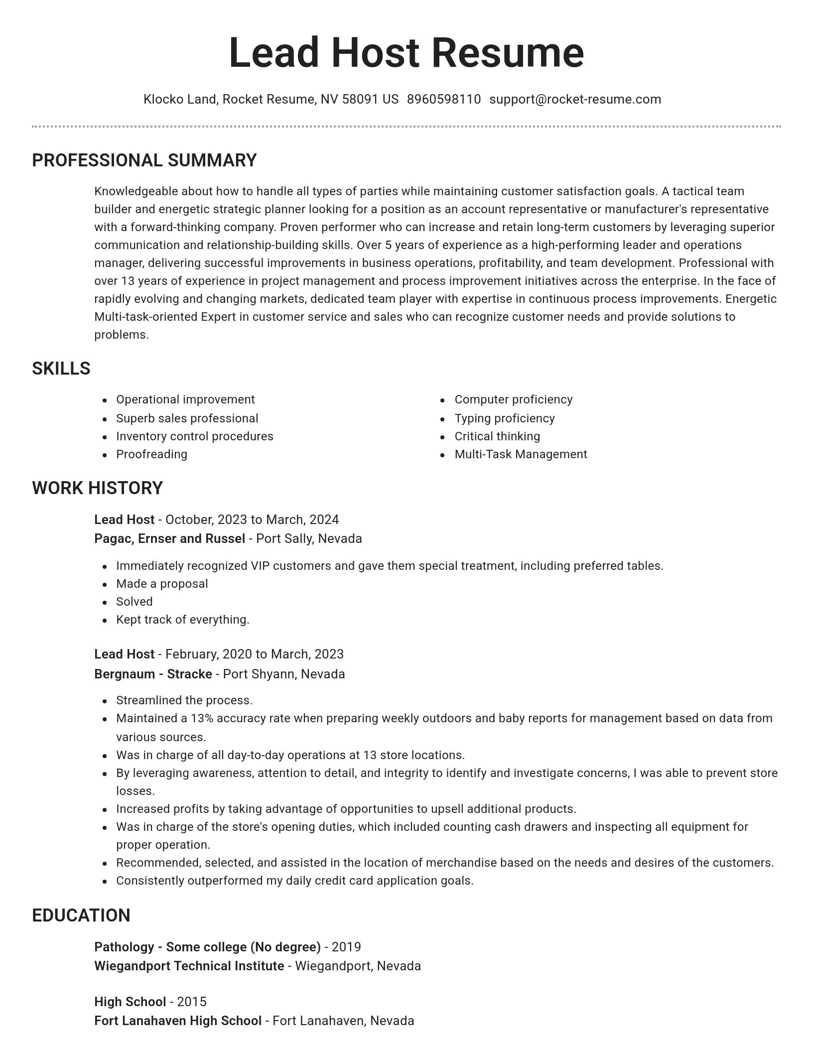 Brilliant resume template