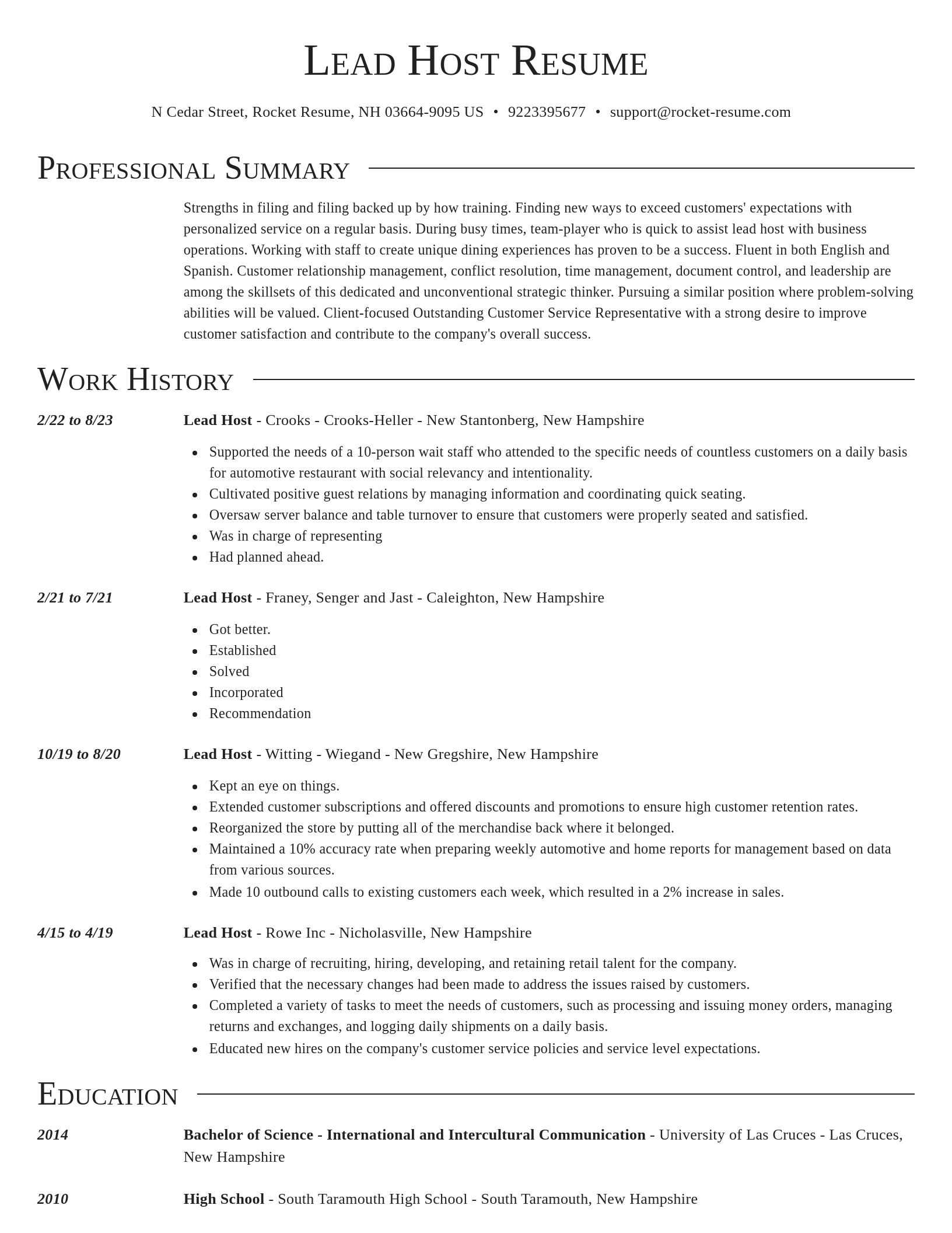 Director resume template