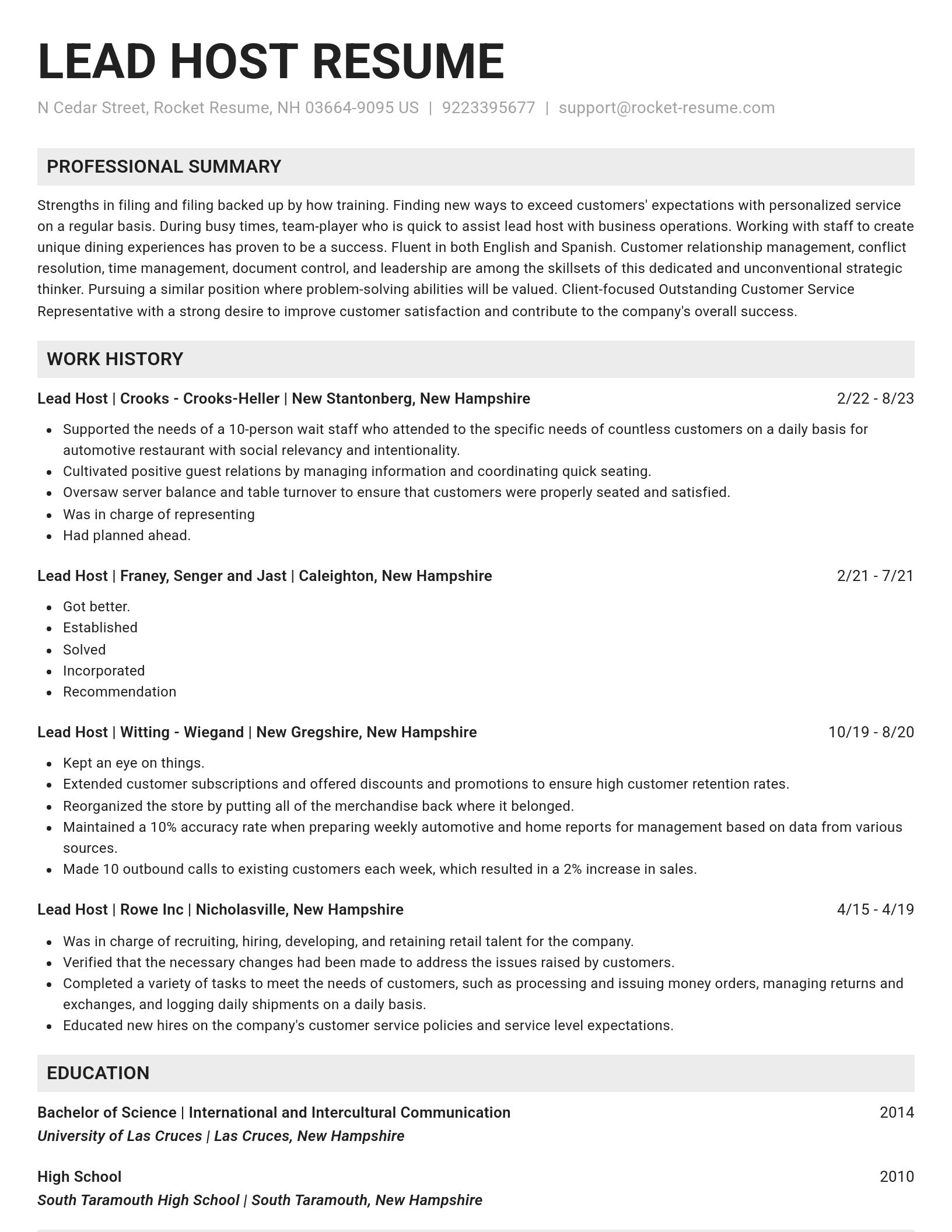 Genius resume template