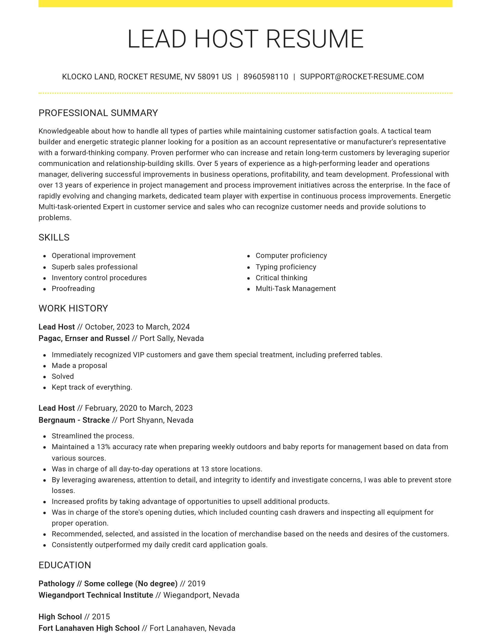 Grand resume template