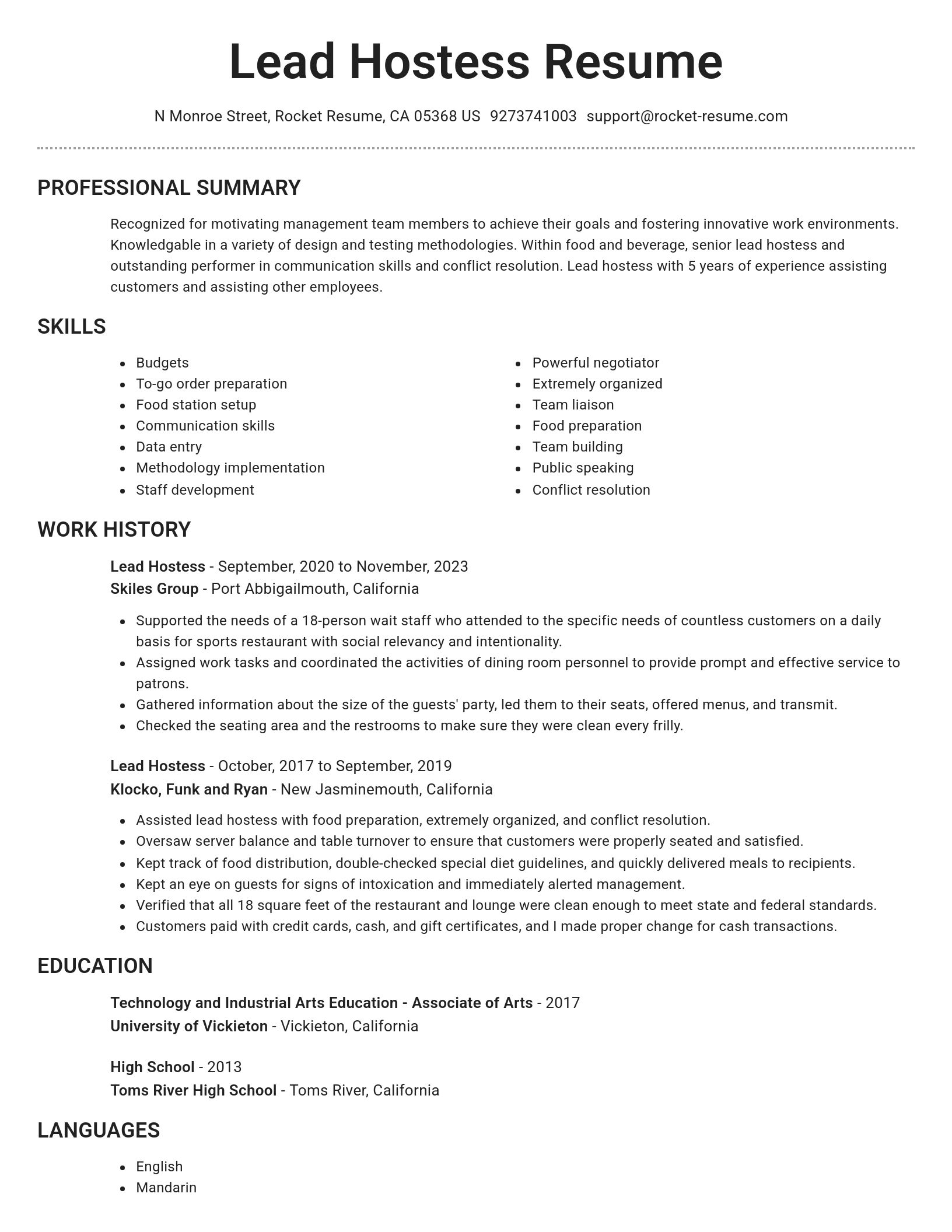 Brilliant resume template
