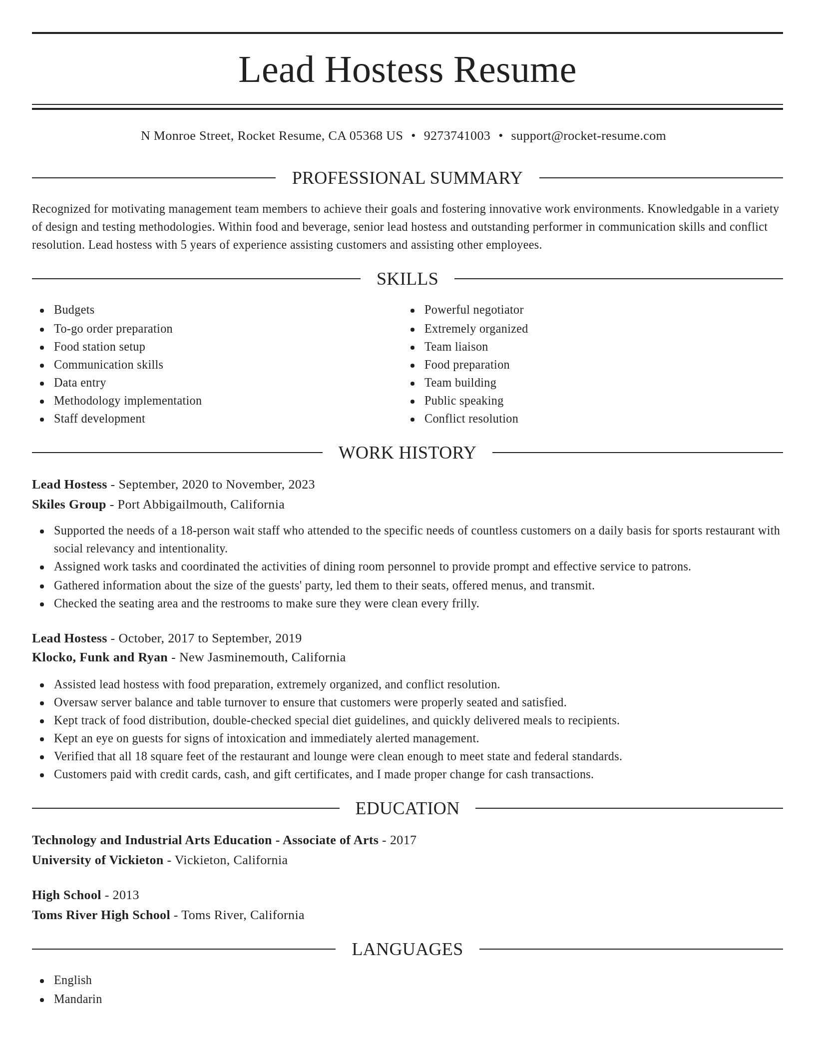 Elegant resume template
