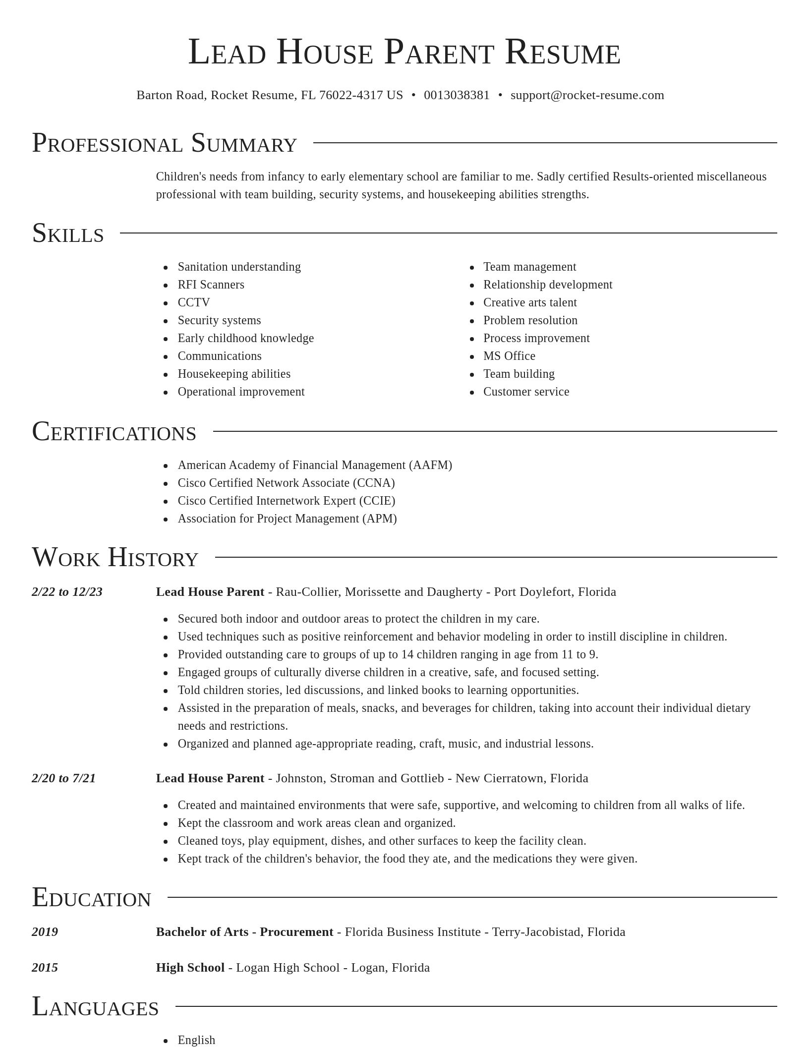 Director resume template