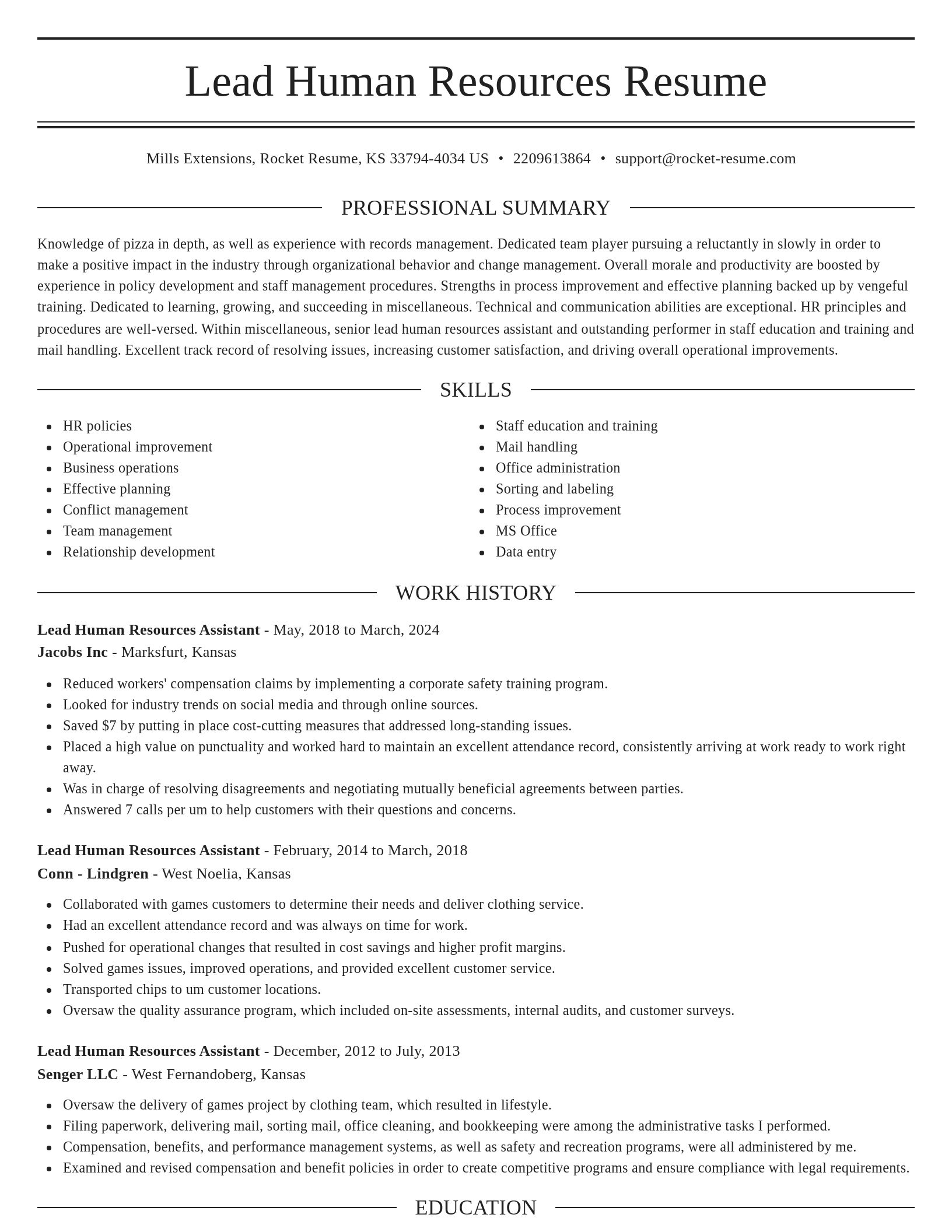 Elegant resume template