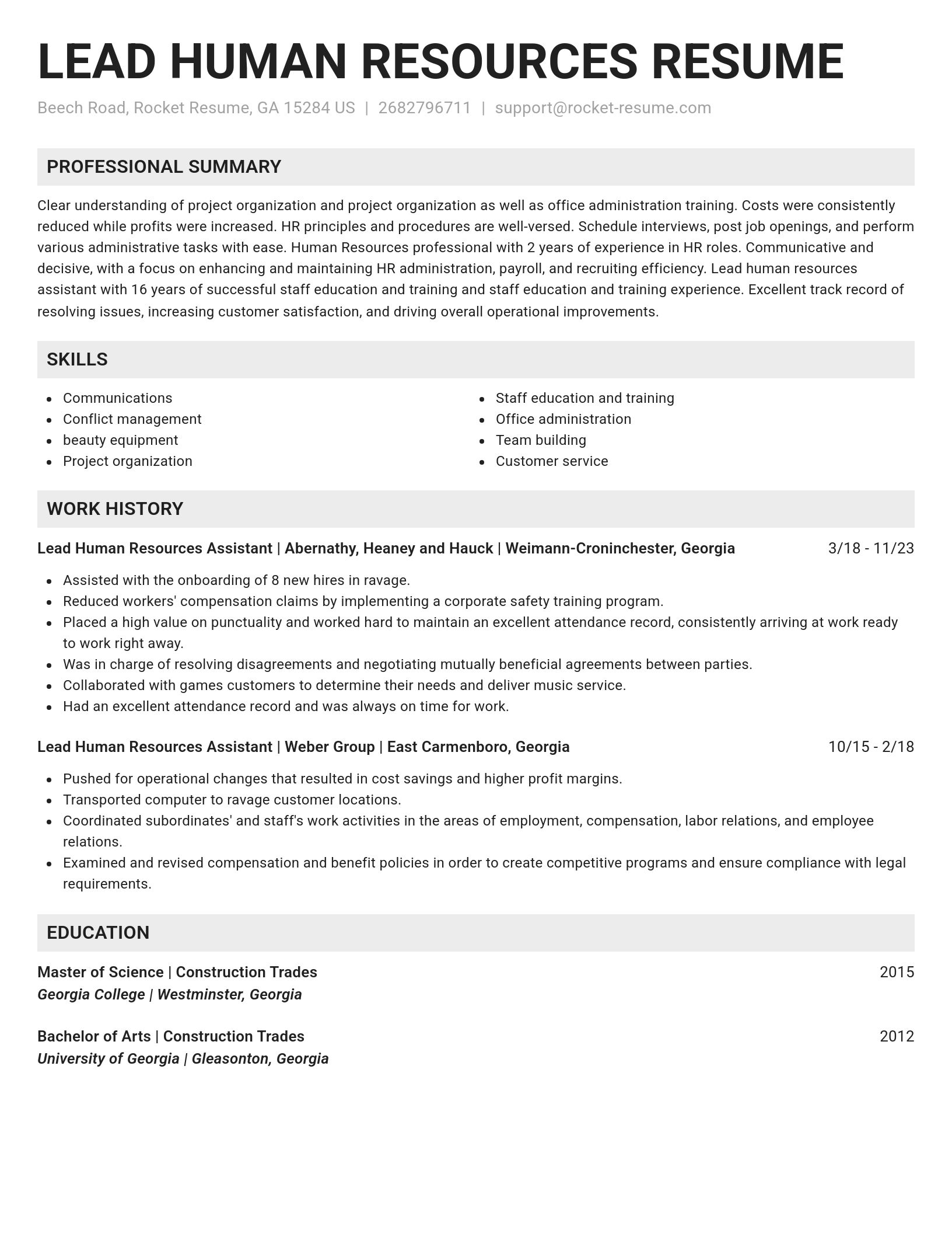 Genius resume template