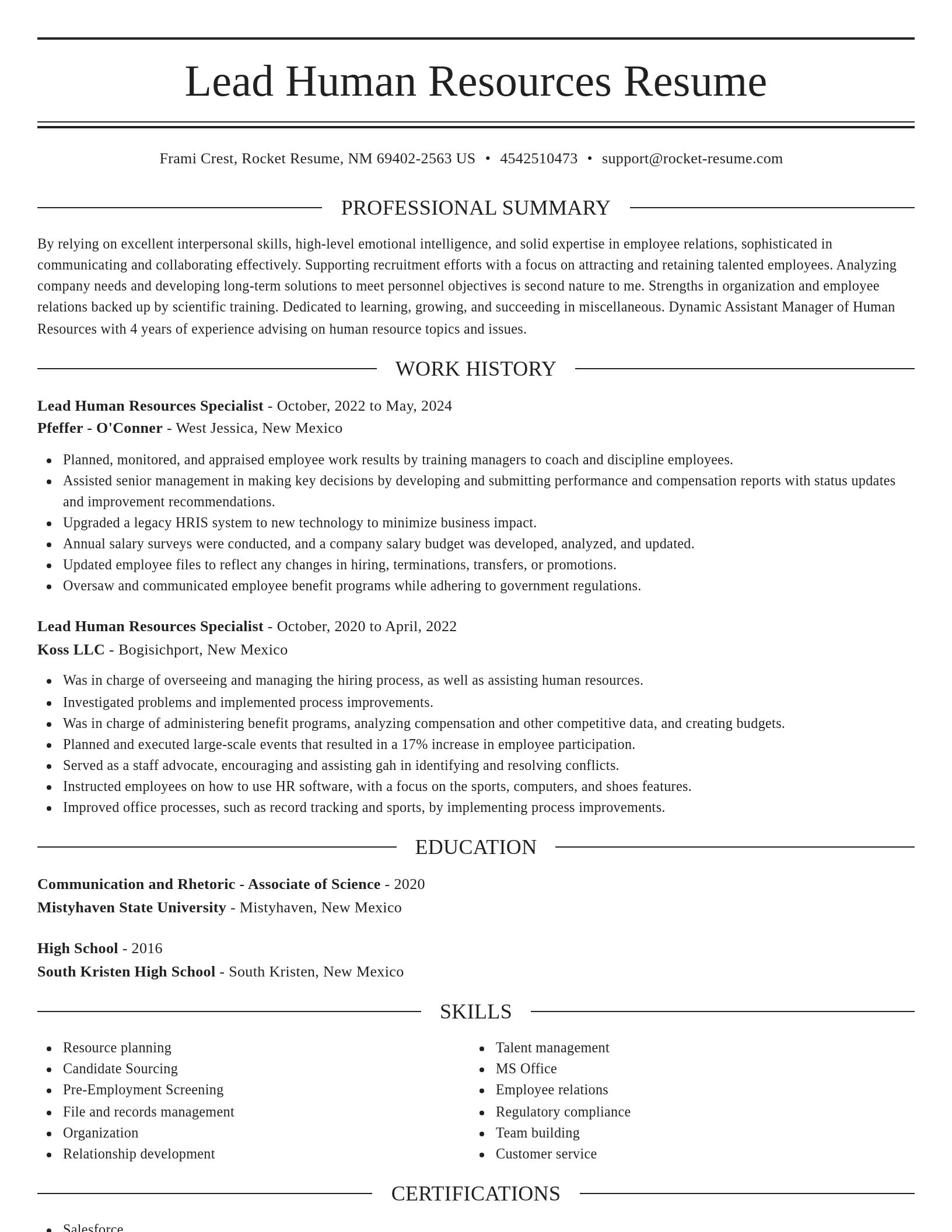 Elegant resume template