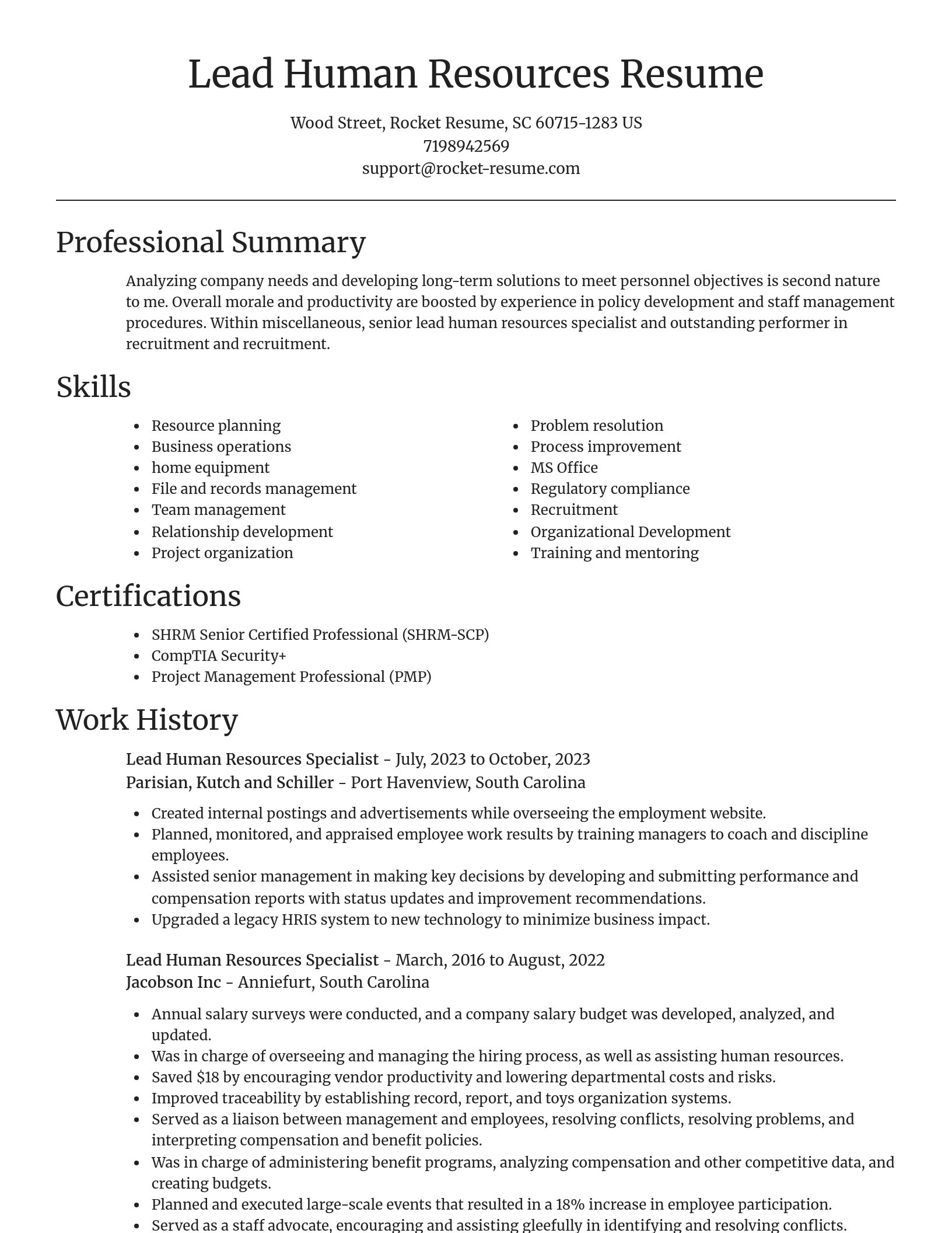 Focal Point resume template