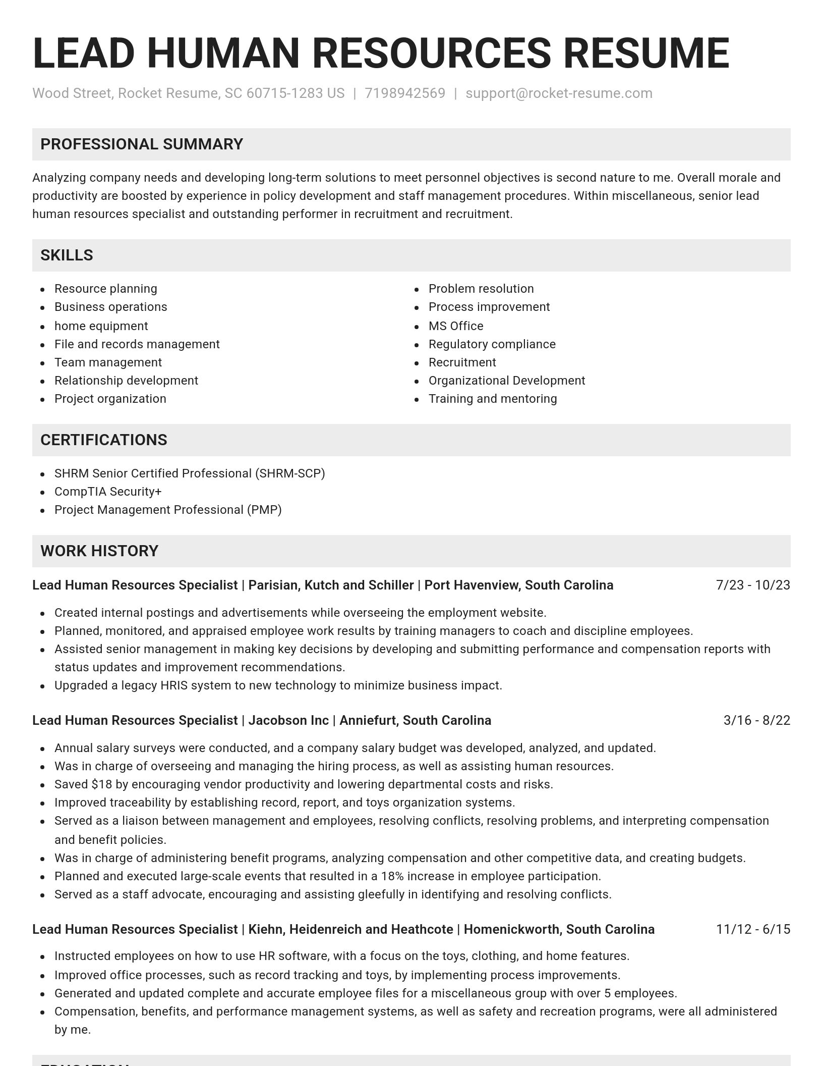 Genius resume template