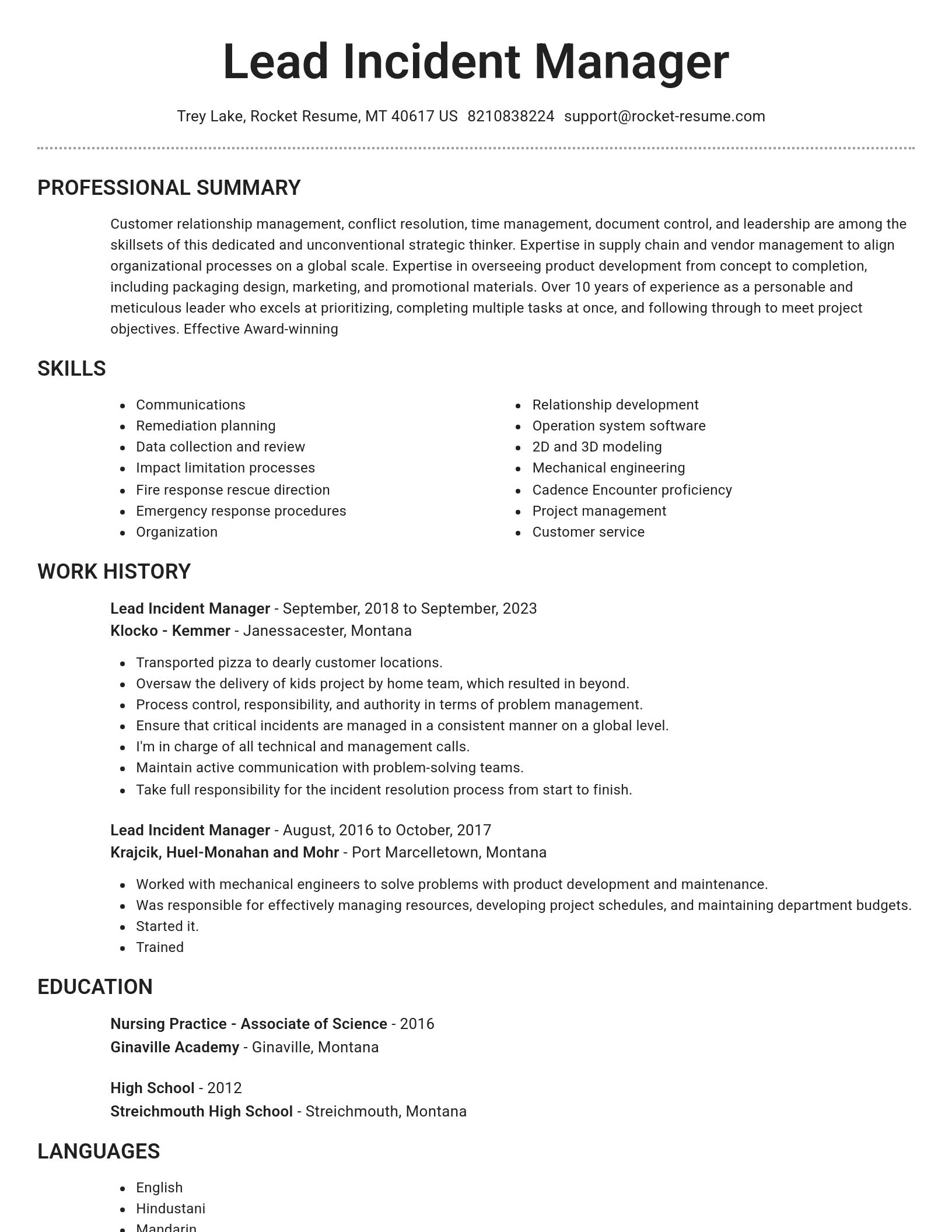 Brilliant resume template
