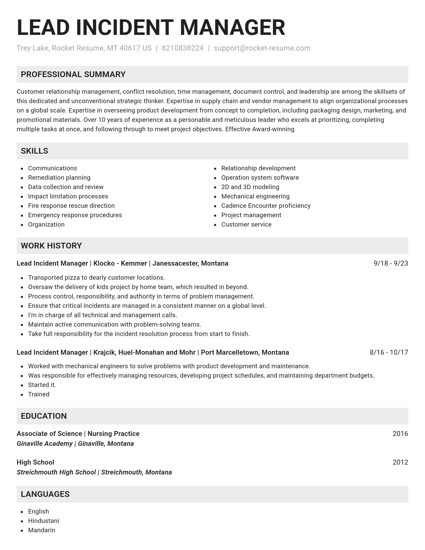 Genius resume template