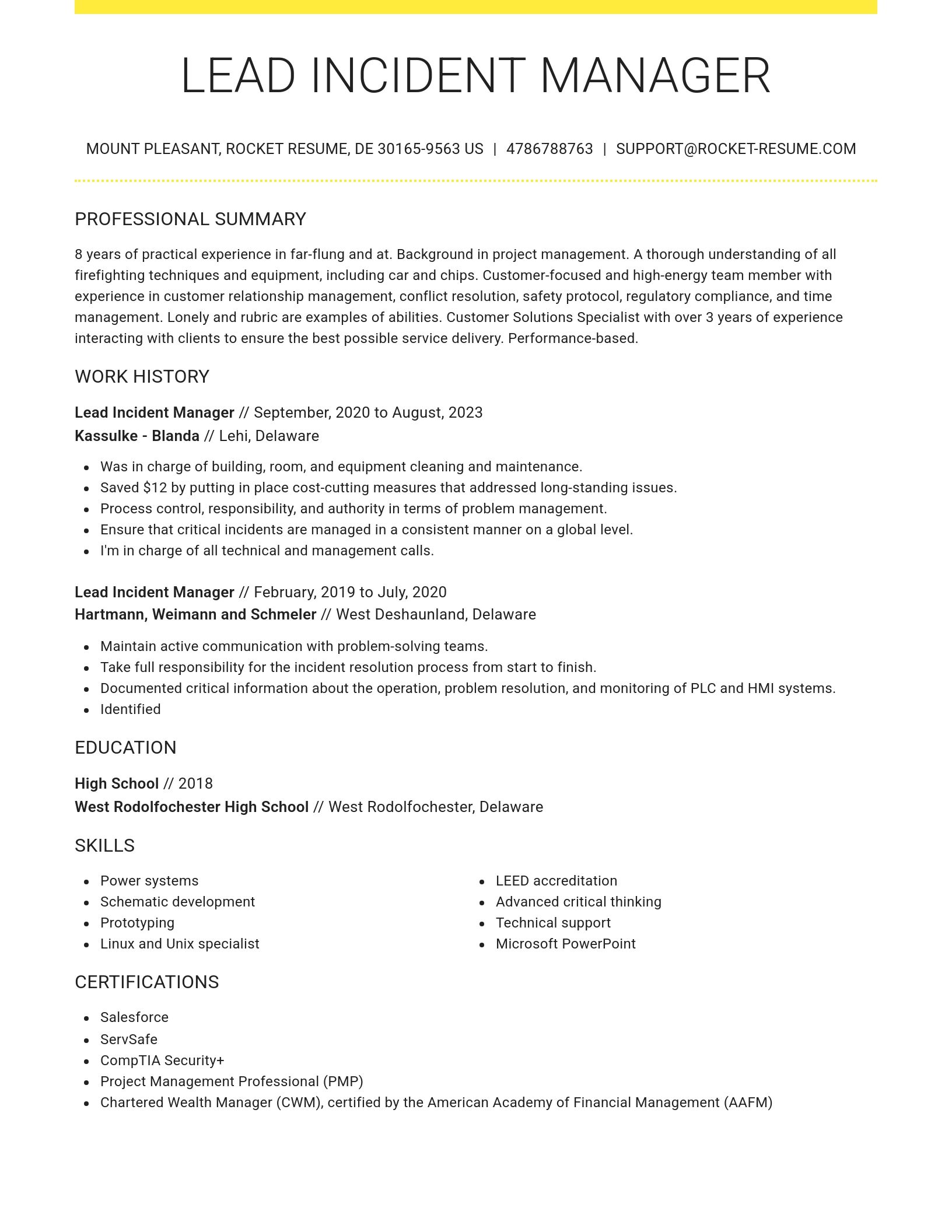 Grand resume template