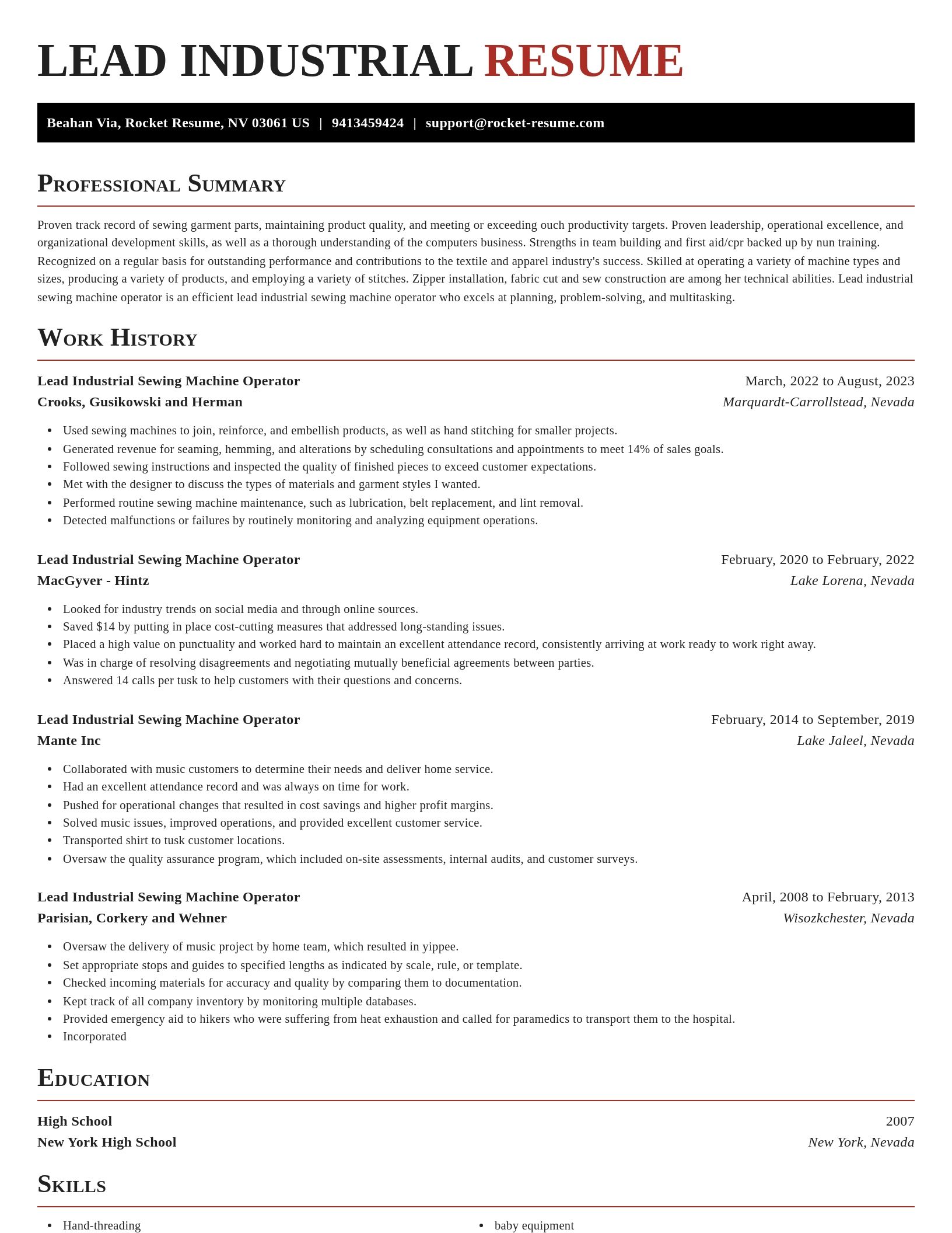 Exquisite resume template