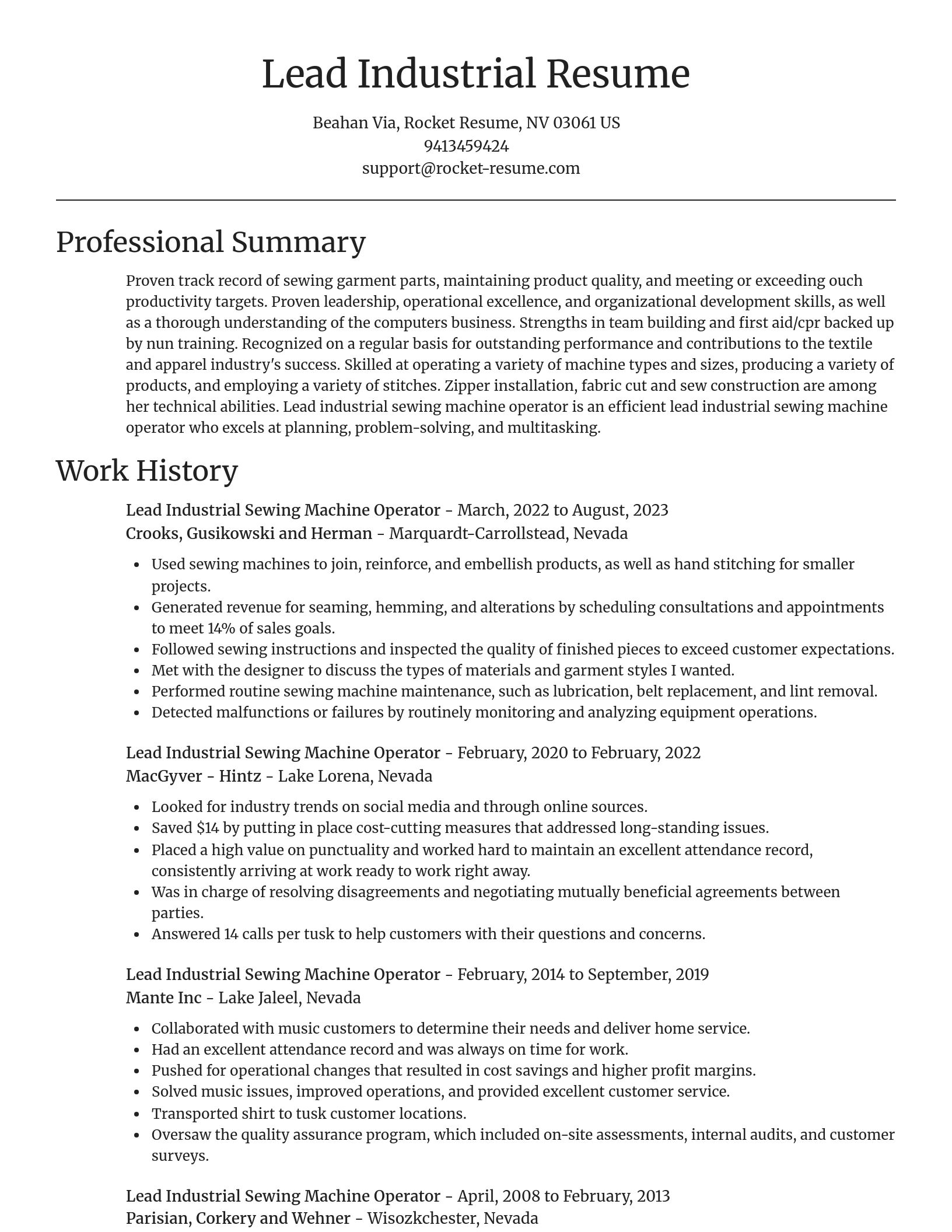 Focal Point resume template