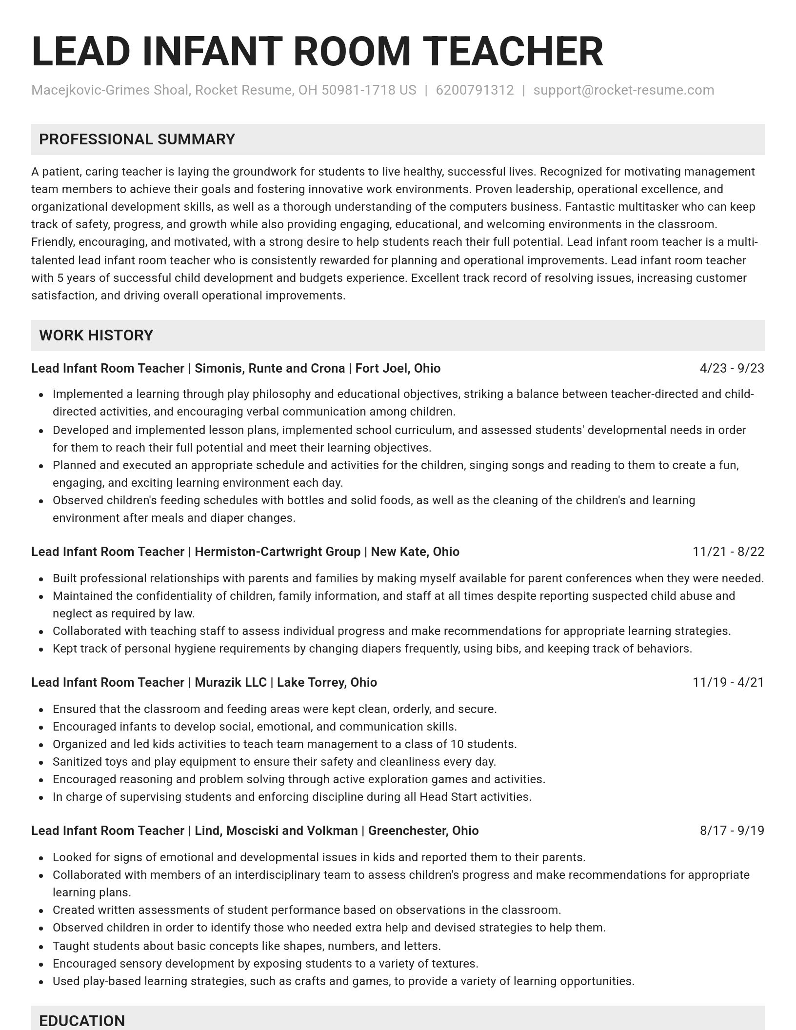 Genius resume template