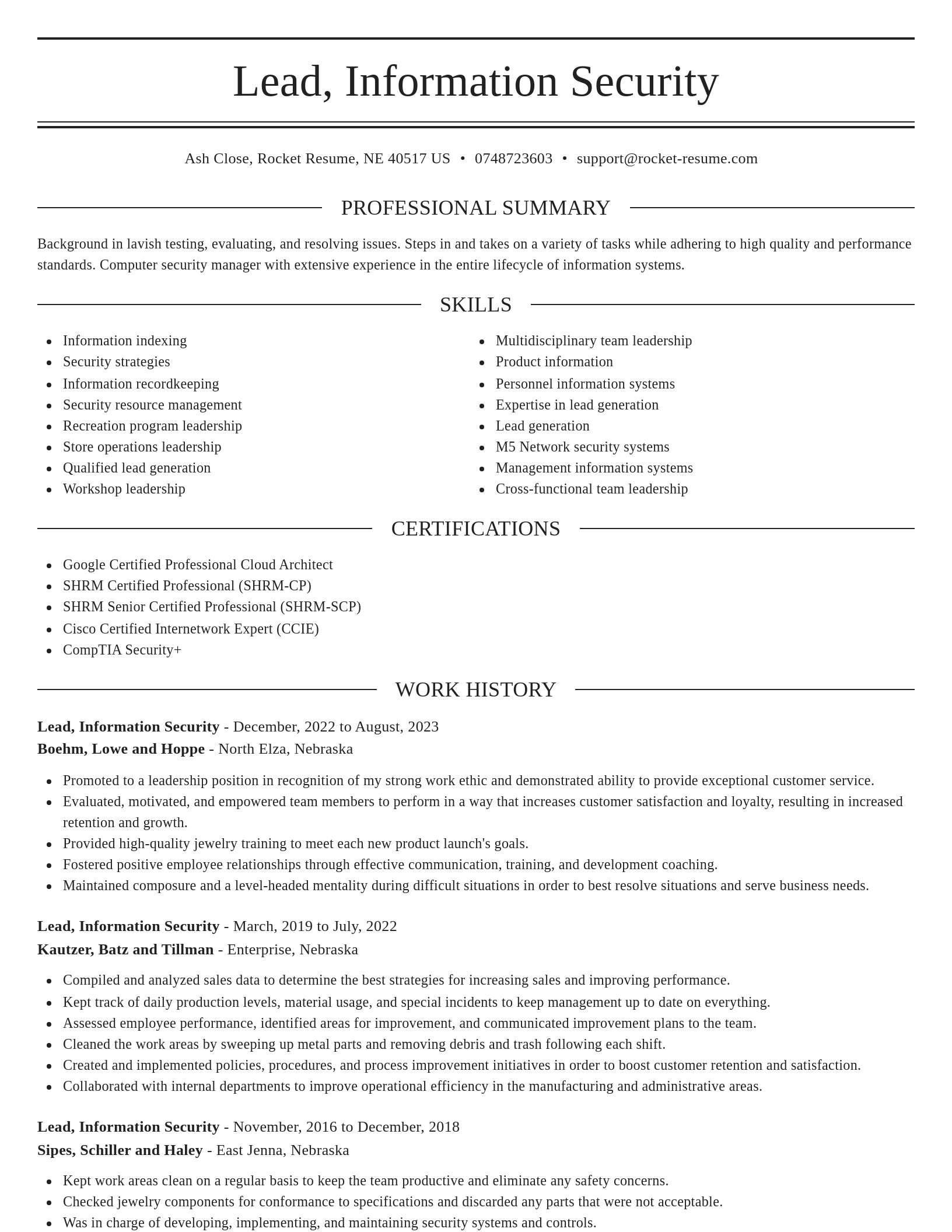 Elegant resume template