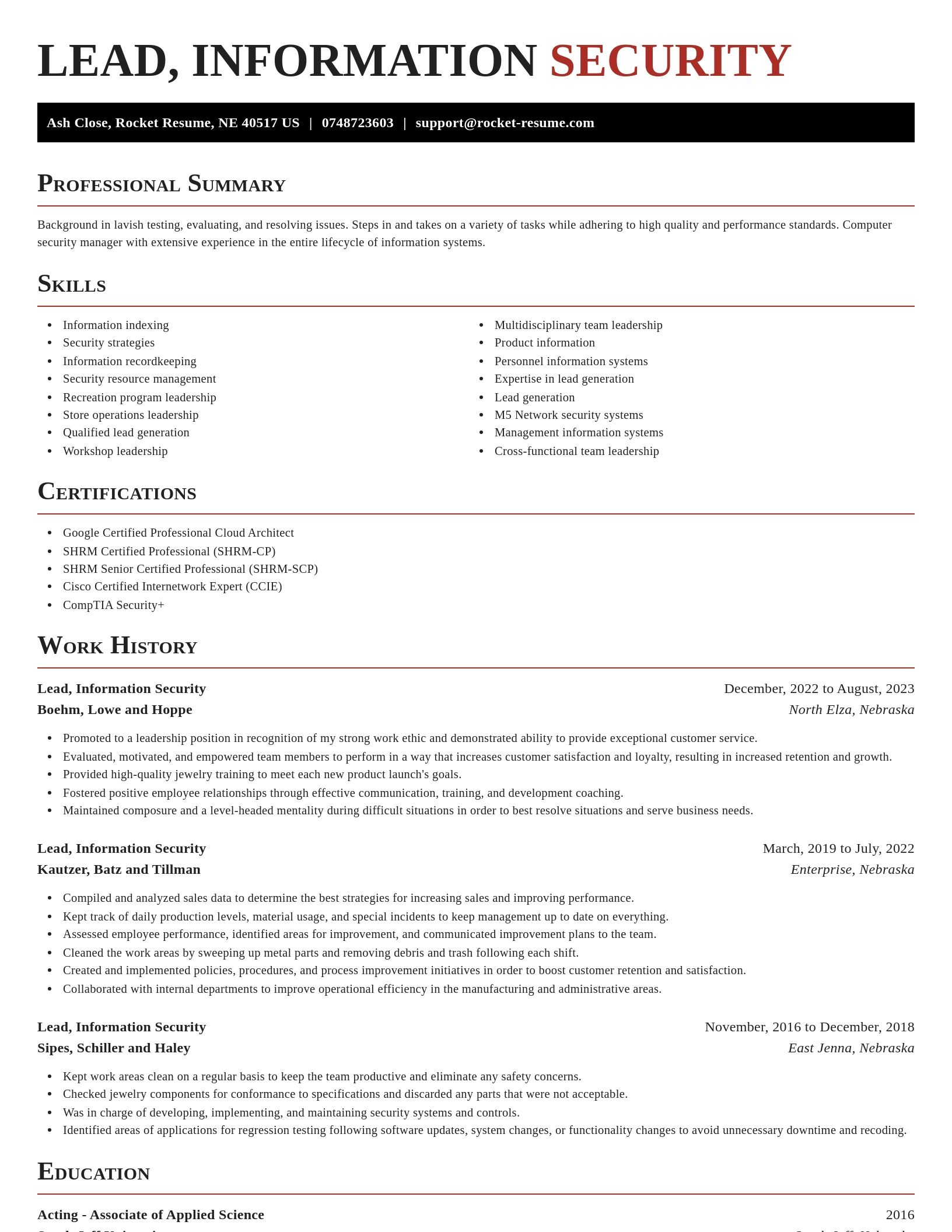 Exquisite resume template