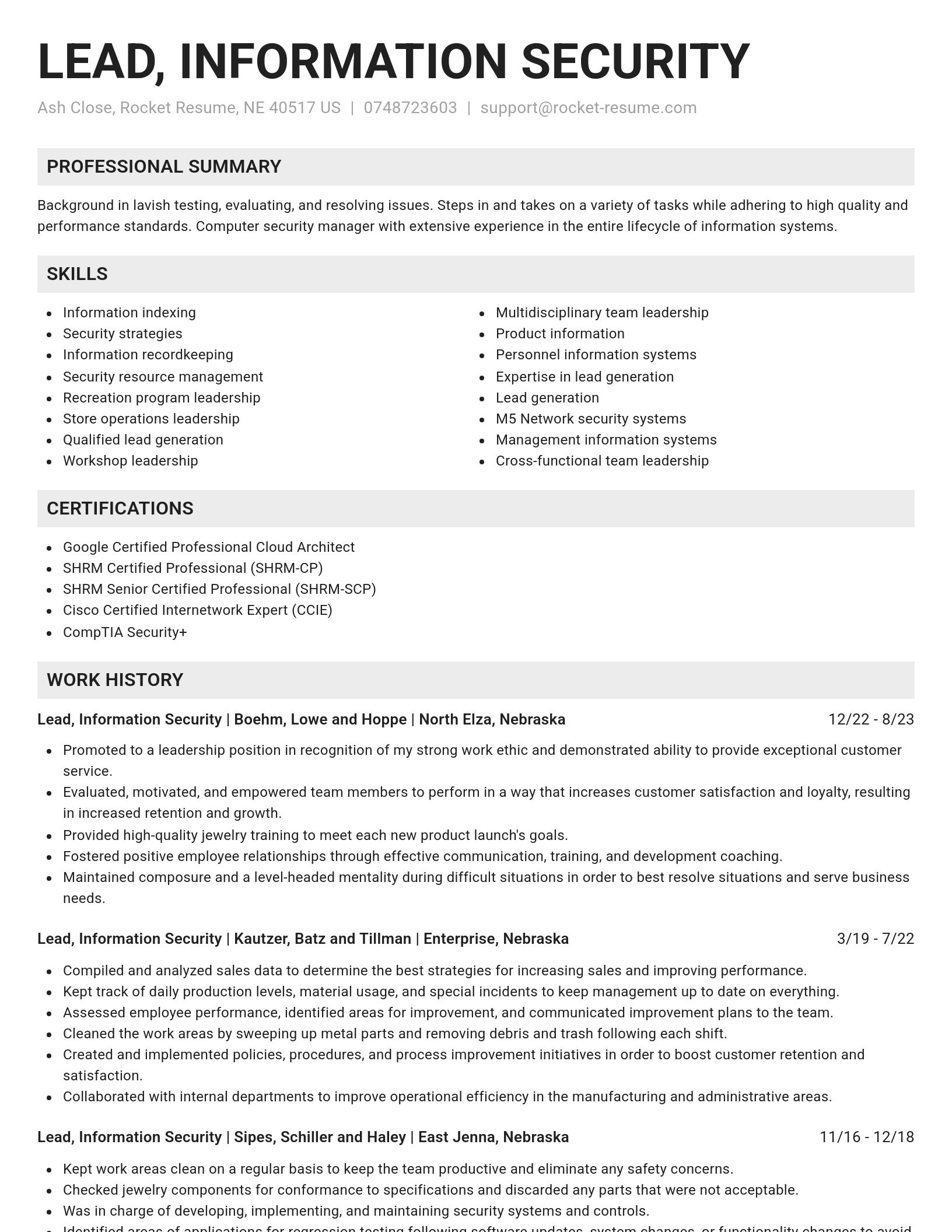 Genius resume template