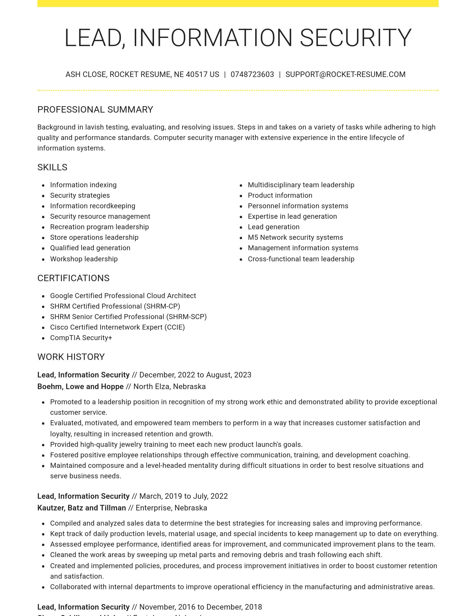 Grand resume template