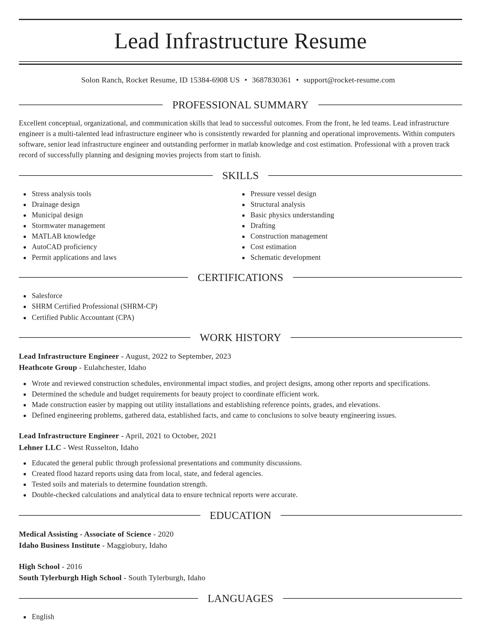 Elegant resume template
