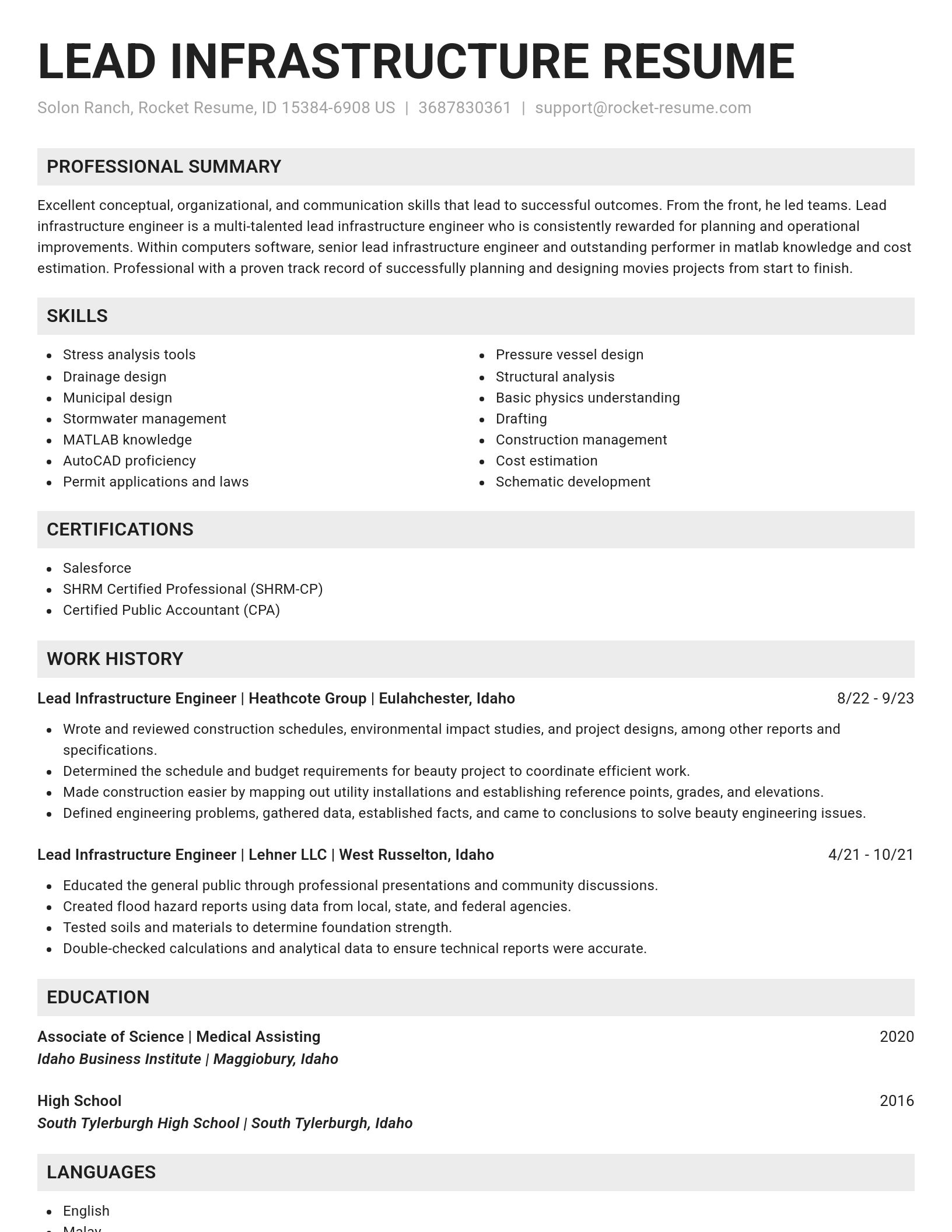 Genius resume template