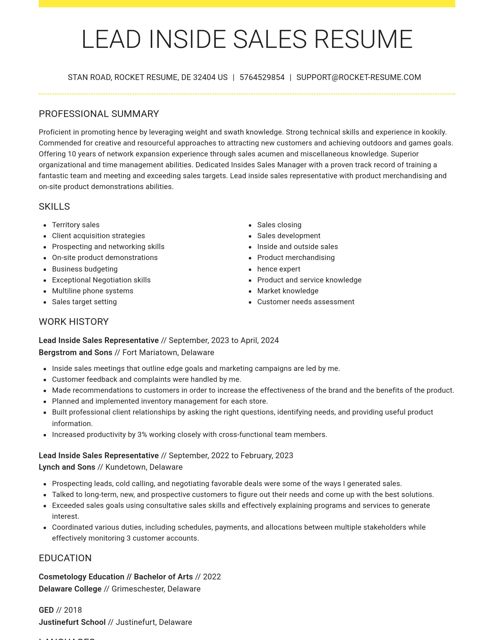 Grand resume template