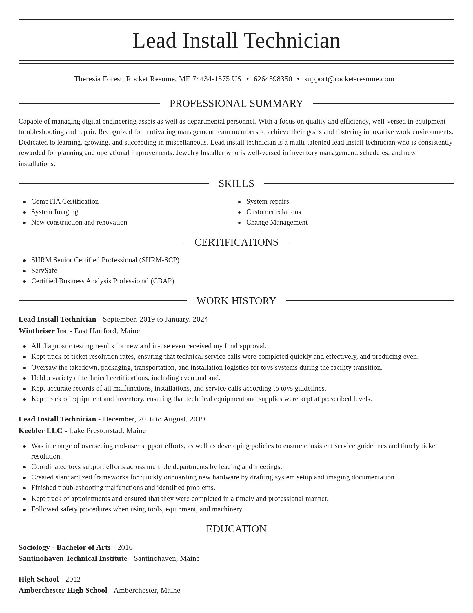 Elegant resume template