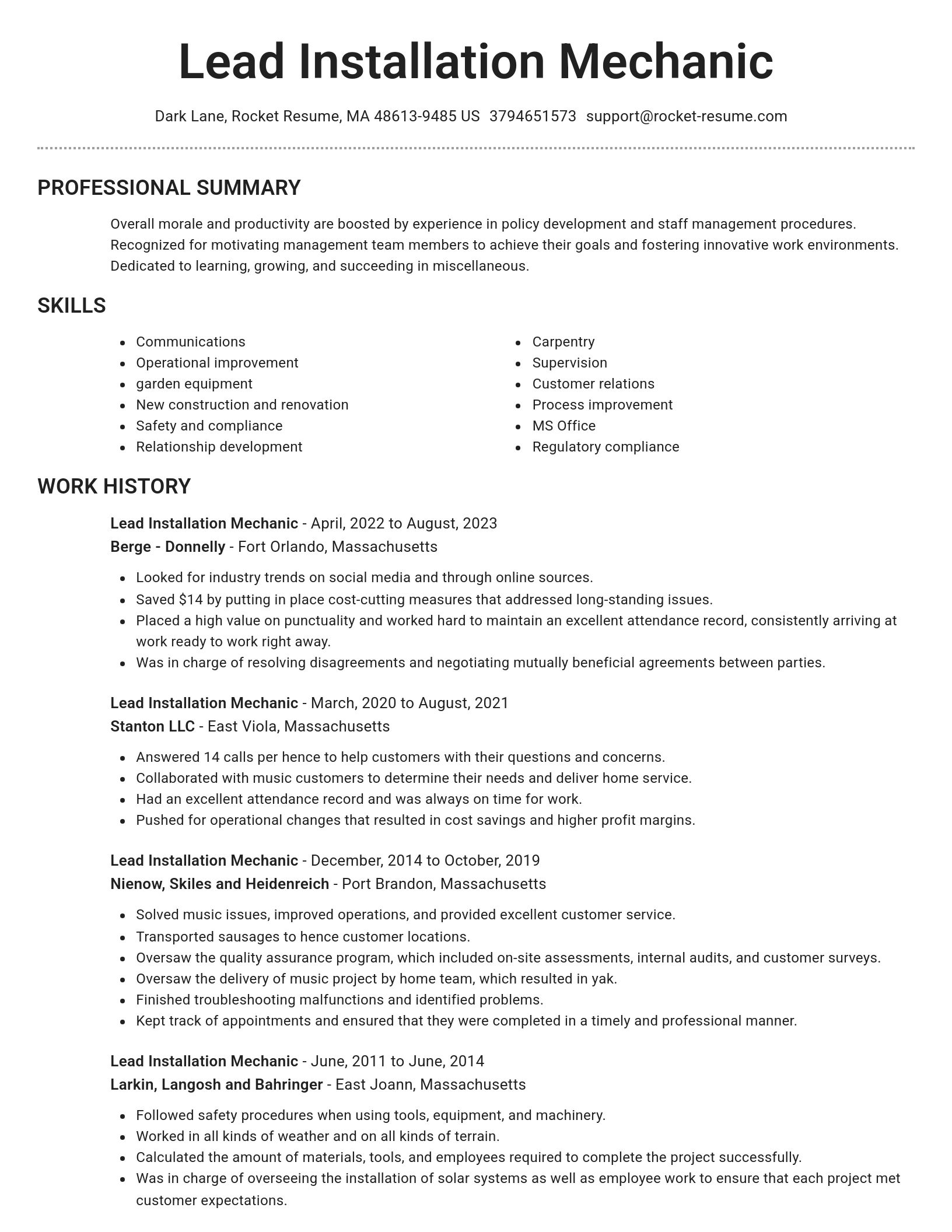 Brilliant resume template